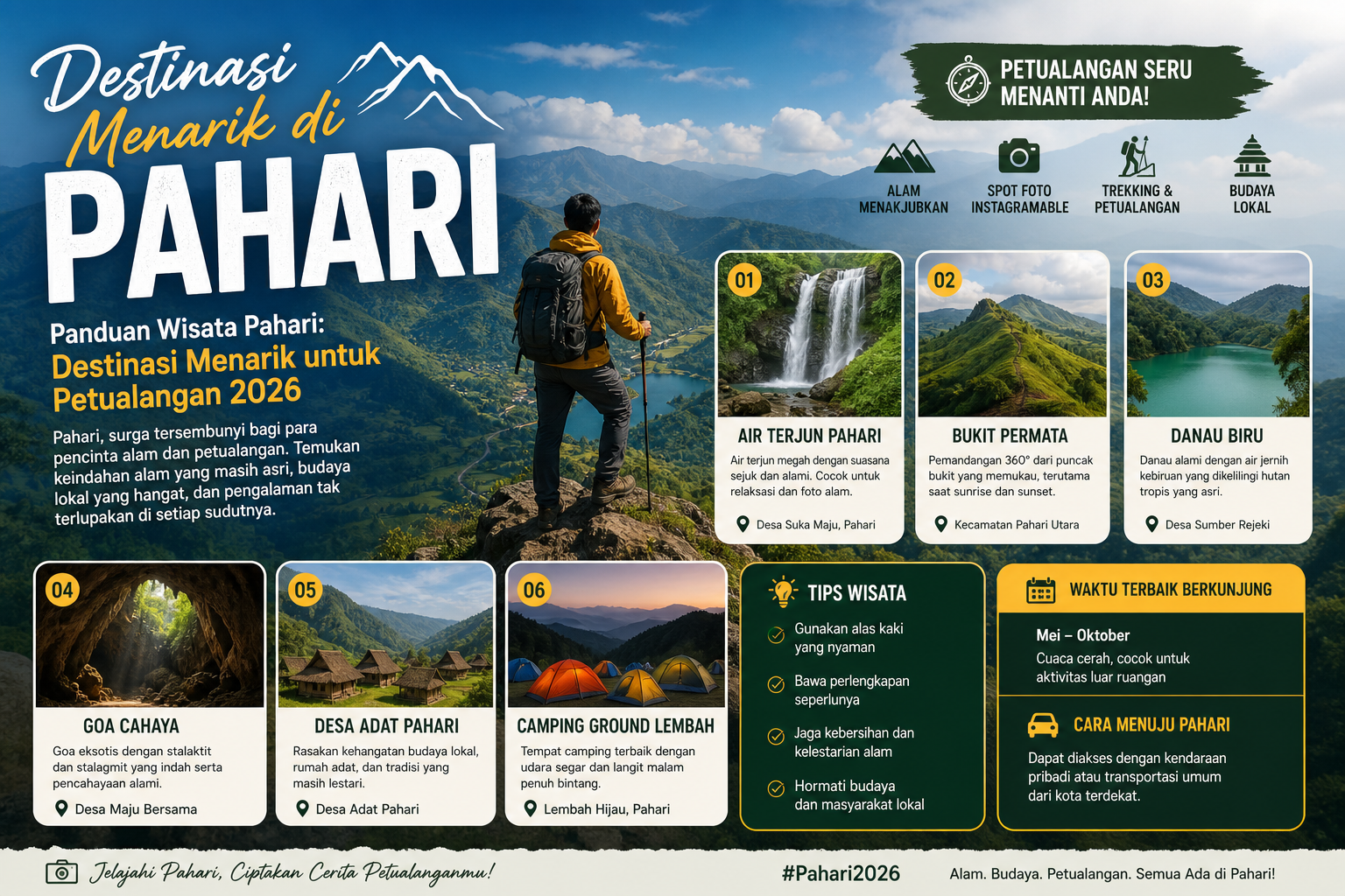 Destinasi Menarik di Pahari - pahari