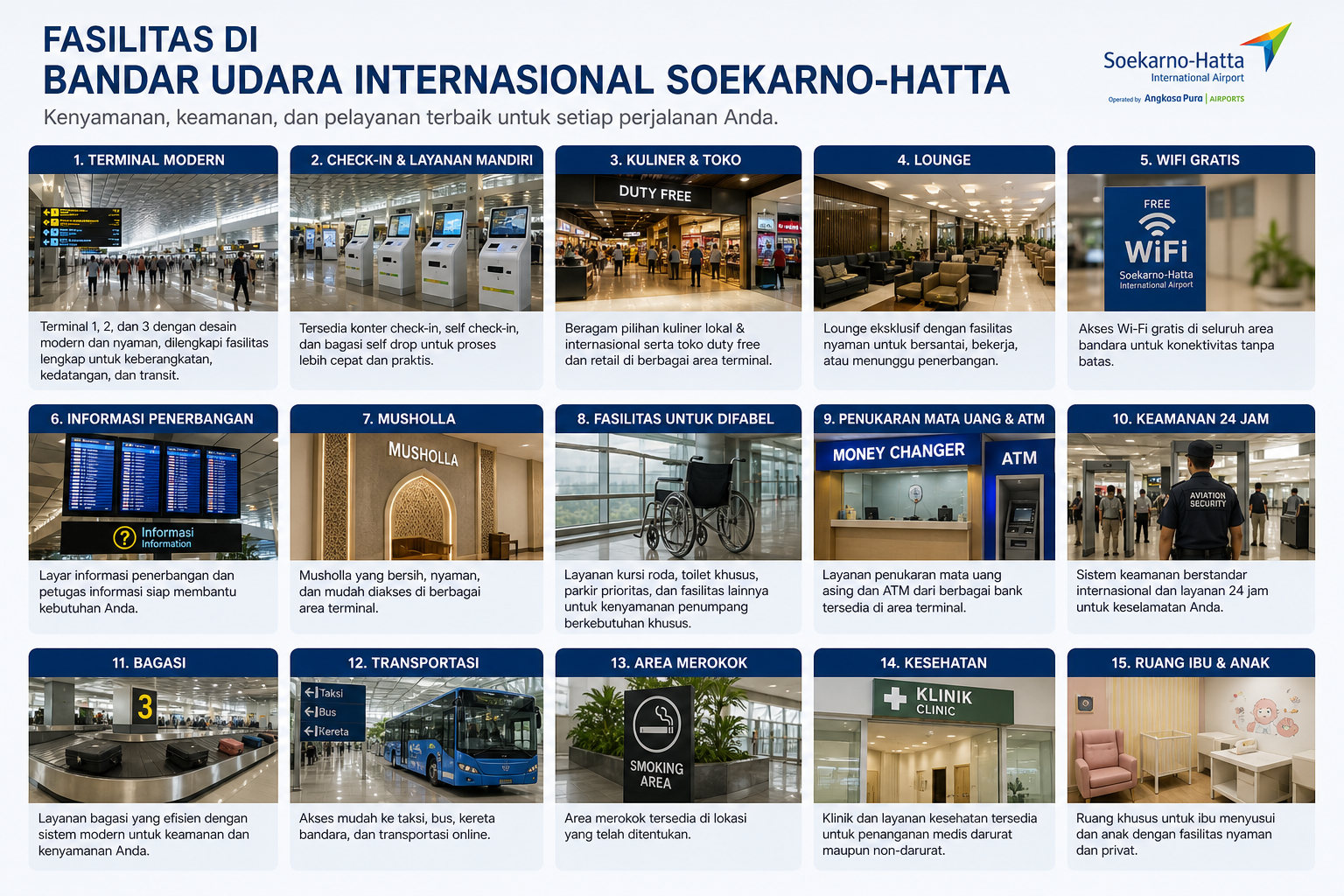 Fasilitas di Bandar Udara Internasional Soekarno-Hatta - soekarno-hatta
