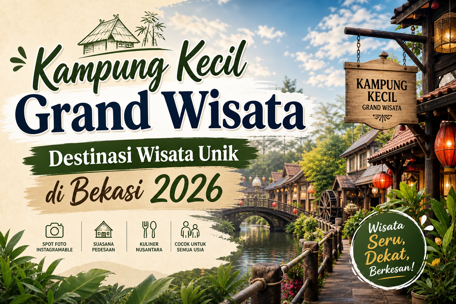 kampung - Kampung Kecil Grand Wisata: Destinasi Wisata Unik di Bekasi 2026