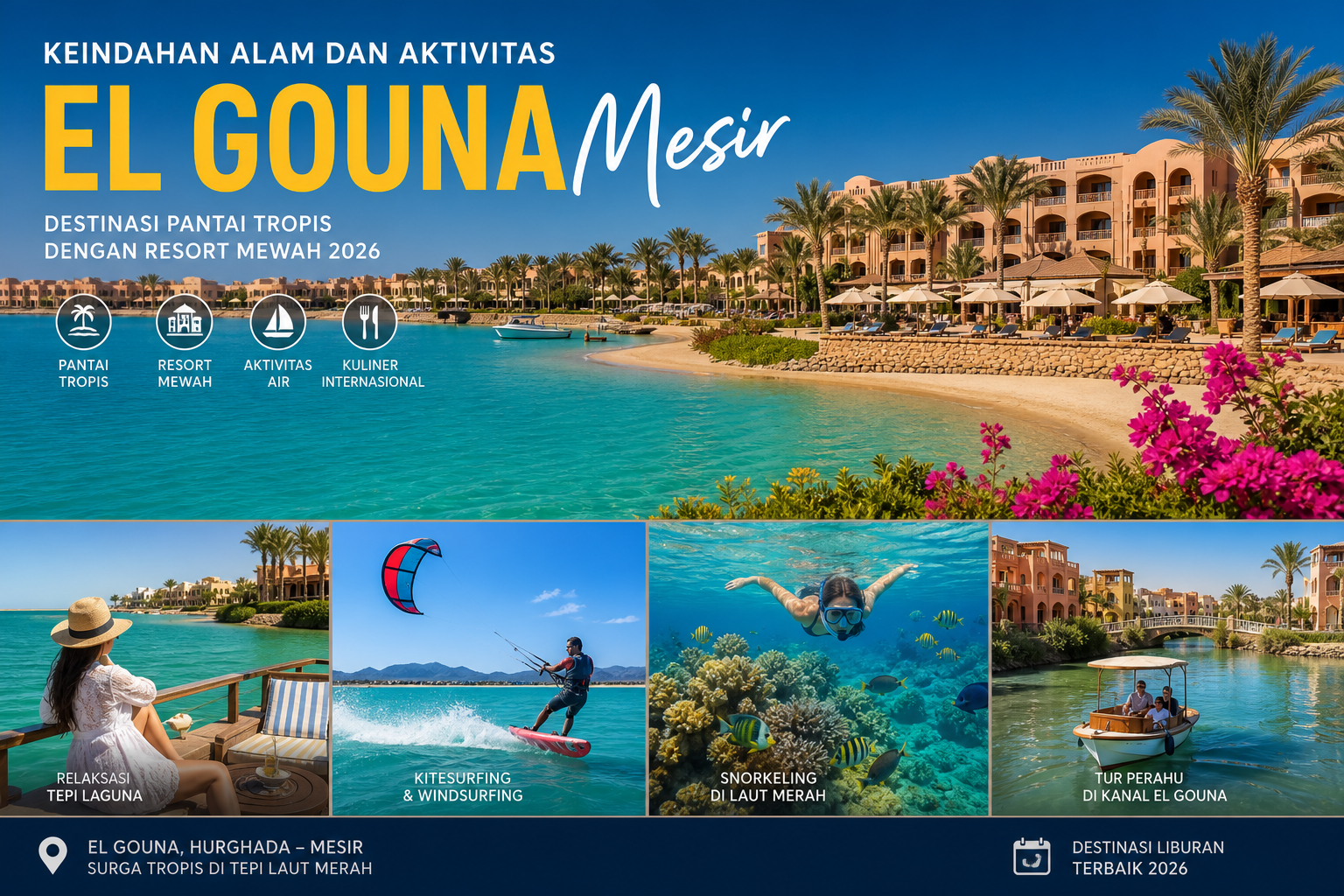 Keindahan Alam dan Aktivitas - gouna