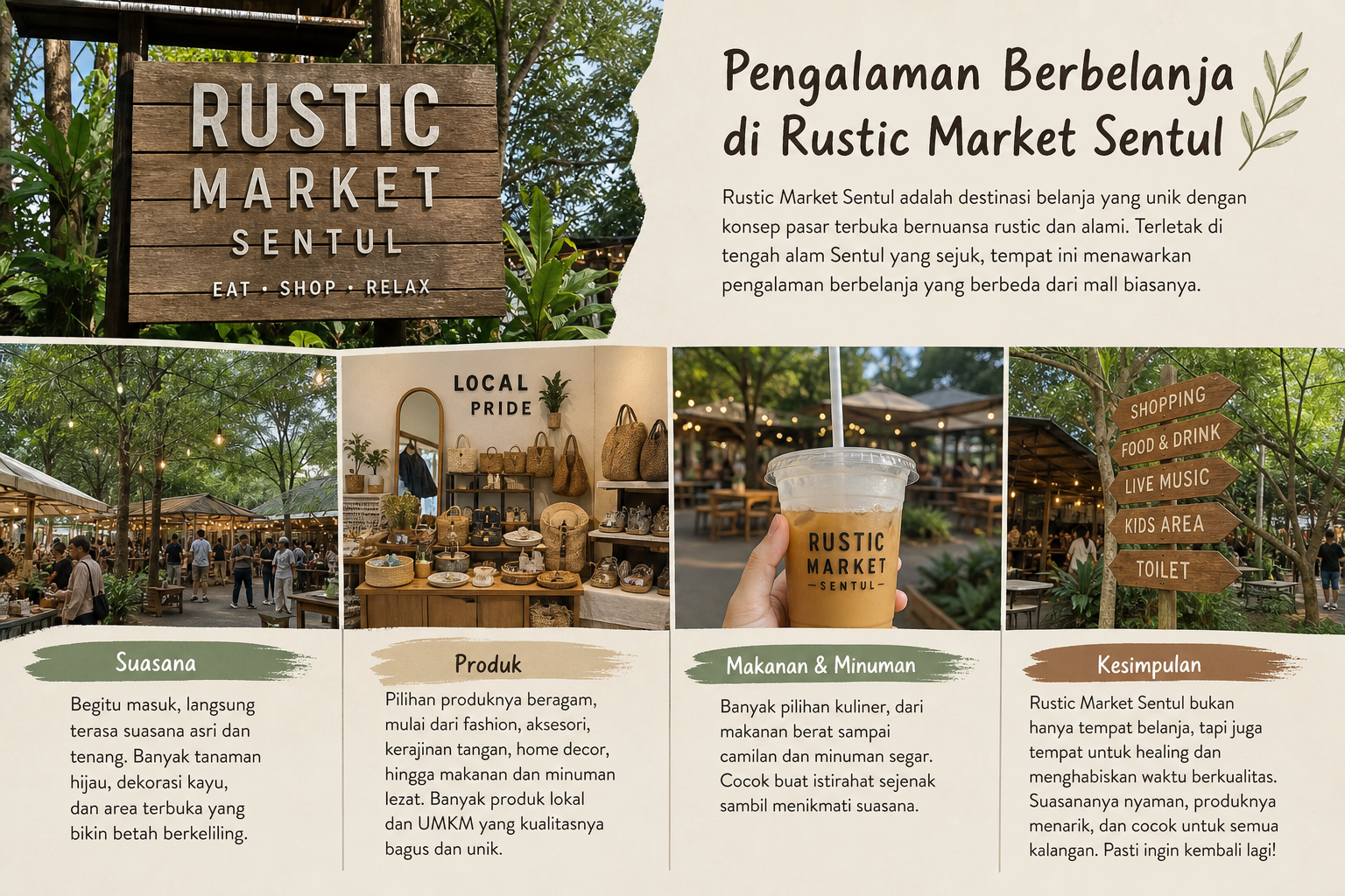 Pengalaman Berbelanja di Rustic Market Sentul - sentul