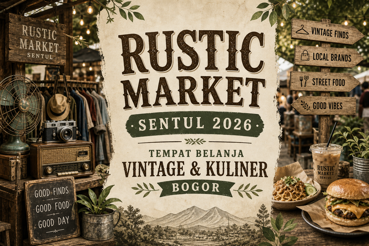 sentul - Rustic Market Sentul 2026: Tempat Belanja Vintage & Kuliner Bogor