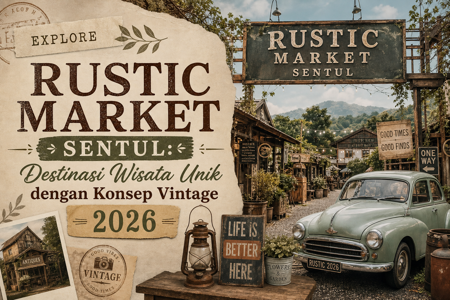 sentul - Rustic Market Sentul: Destinasi Wisata Unik dengan Konsep Vintage 2026