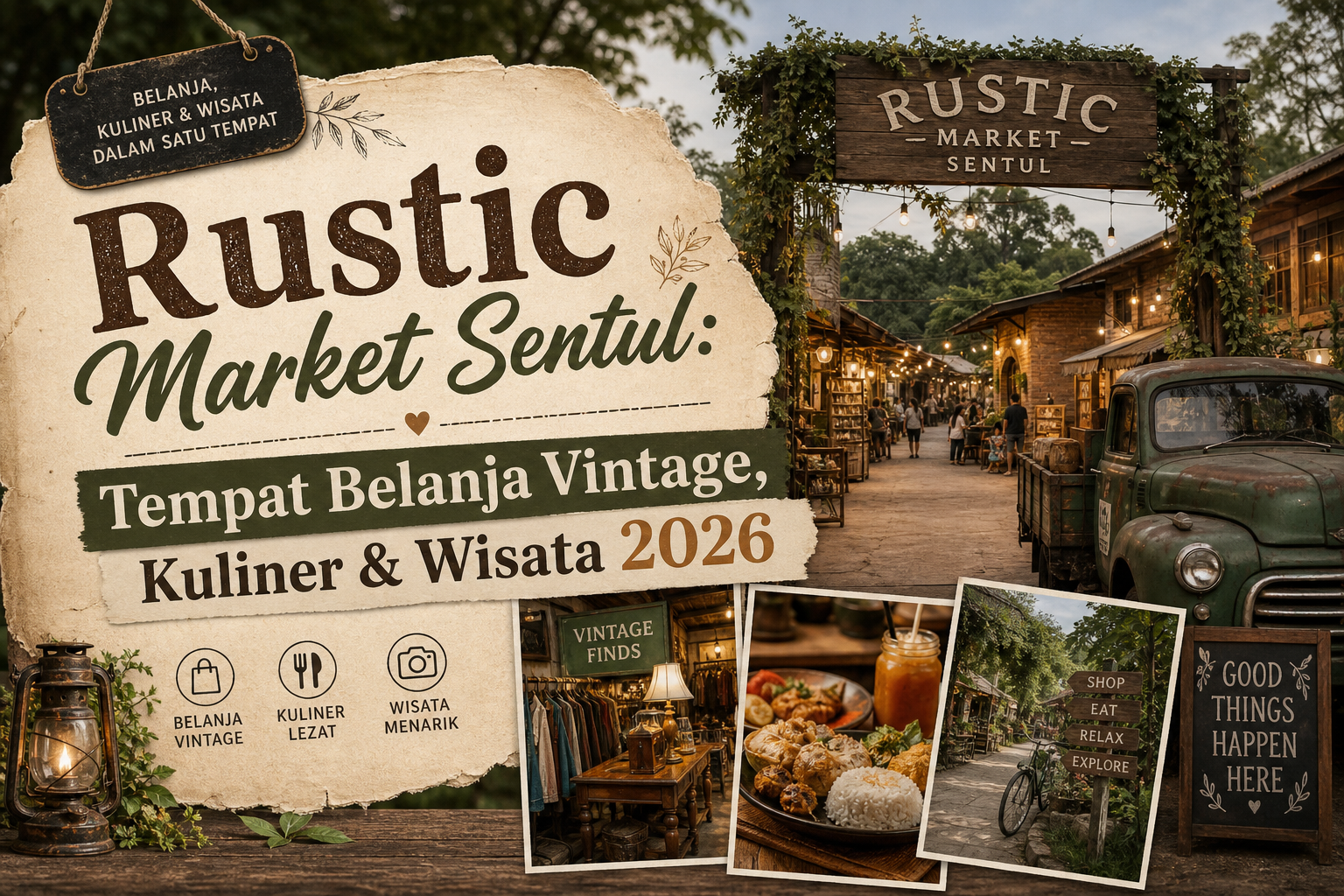 sentul - Rustic Market Sentul: Tempat Belanja Vintage, Kuliner & Wisata 2026