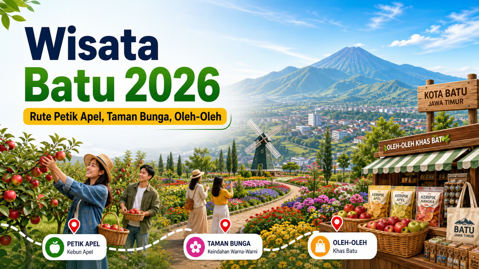 batu - Wisata Batu 2026: Rute Petik Apel, Taman Bunga, Oleh-Oleh