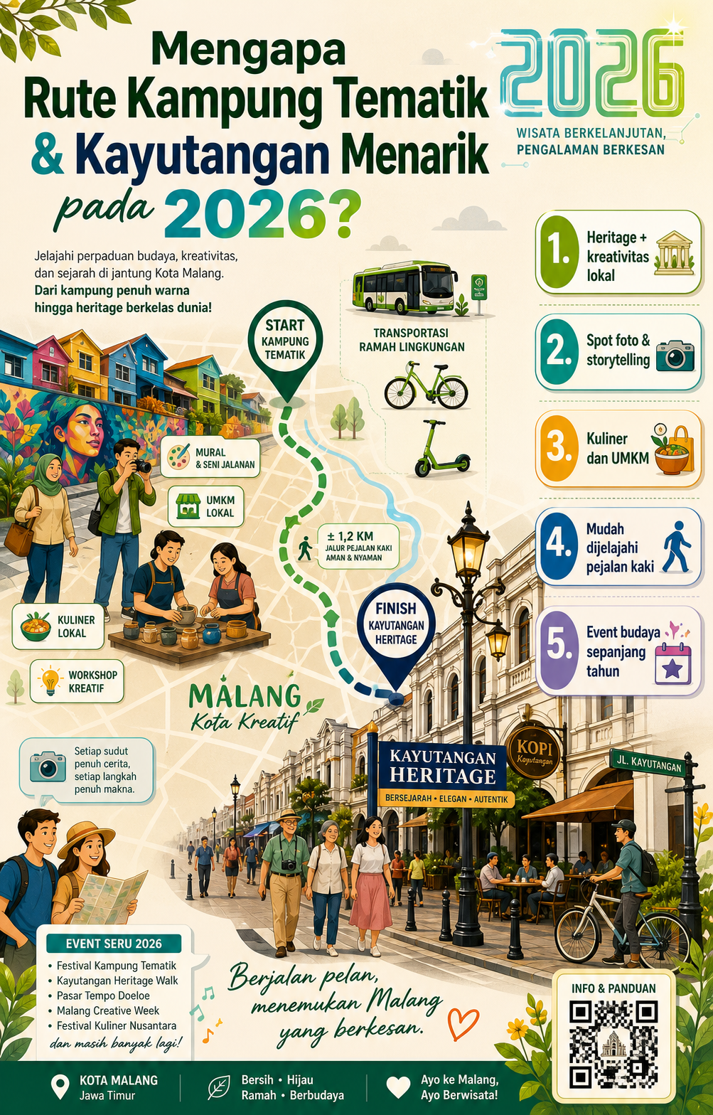 Mengapa Rute Kampung Tematik dan Kayutangan Menarik pada 2026? - malang