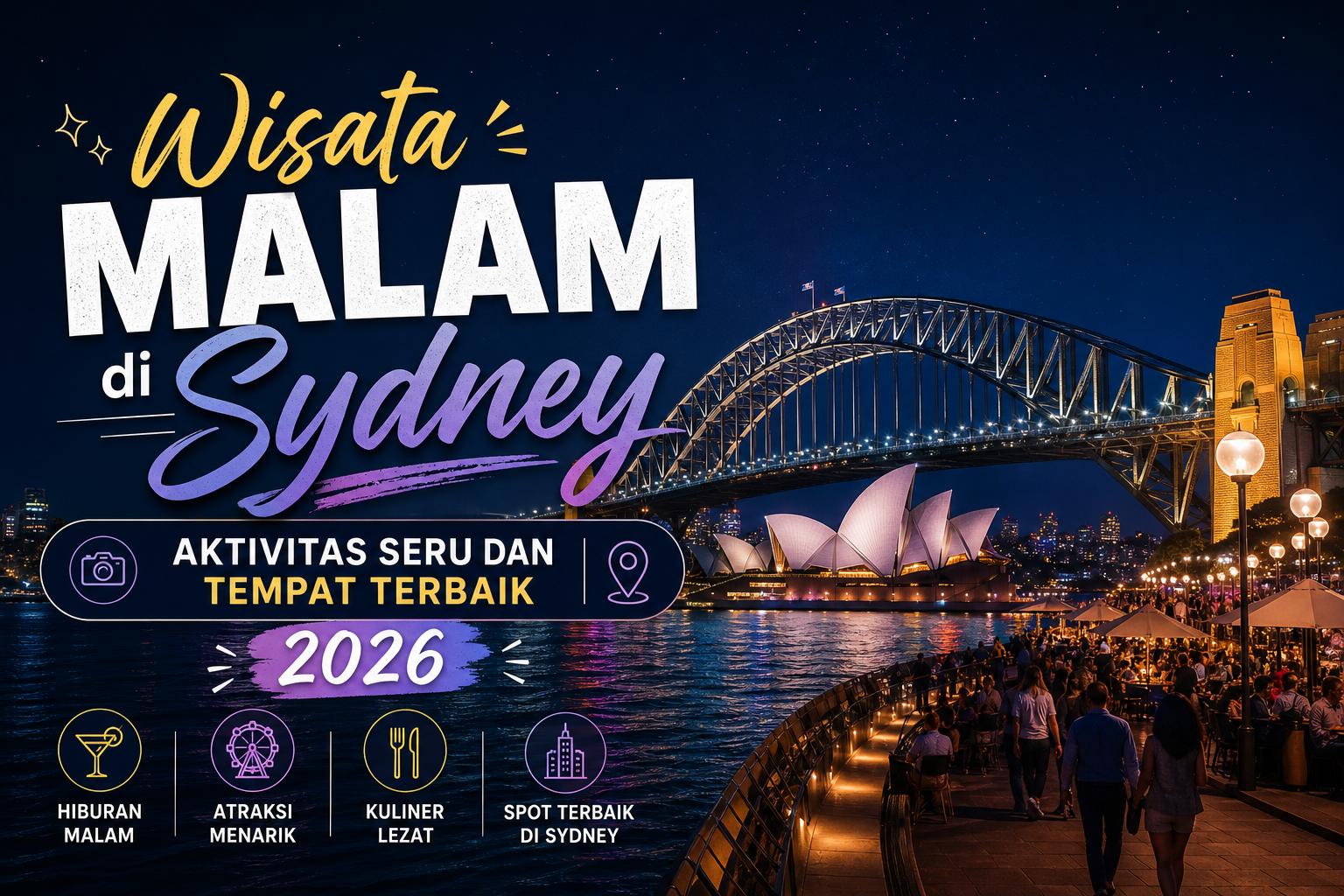 sydney - Wisata Malam di Sydney: Aktivitas Seru dan Tempat Terbaik 2026