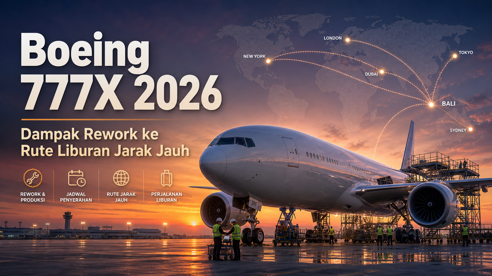 boeing - Boeing 777X 2026: Dampak Rework ke Rute Liburan Jarak Jauh