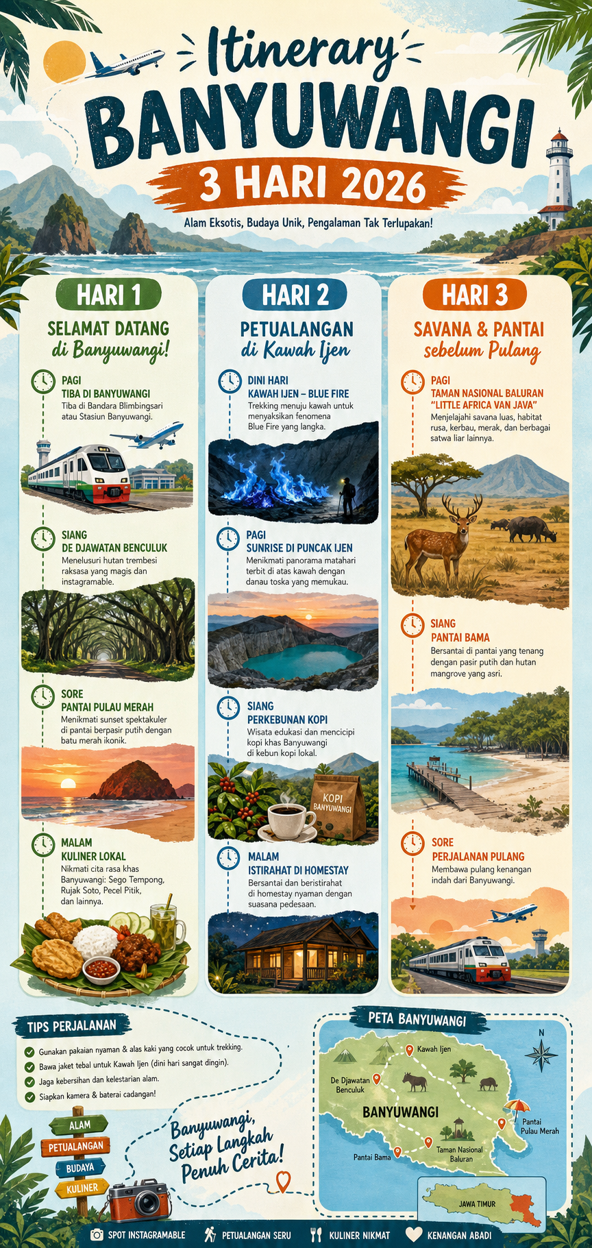 Gambaran Itinerary Banyuwangi 3 Hari 2026 - banyuwangi