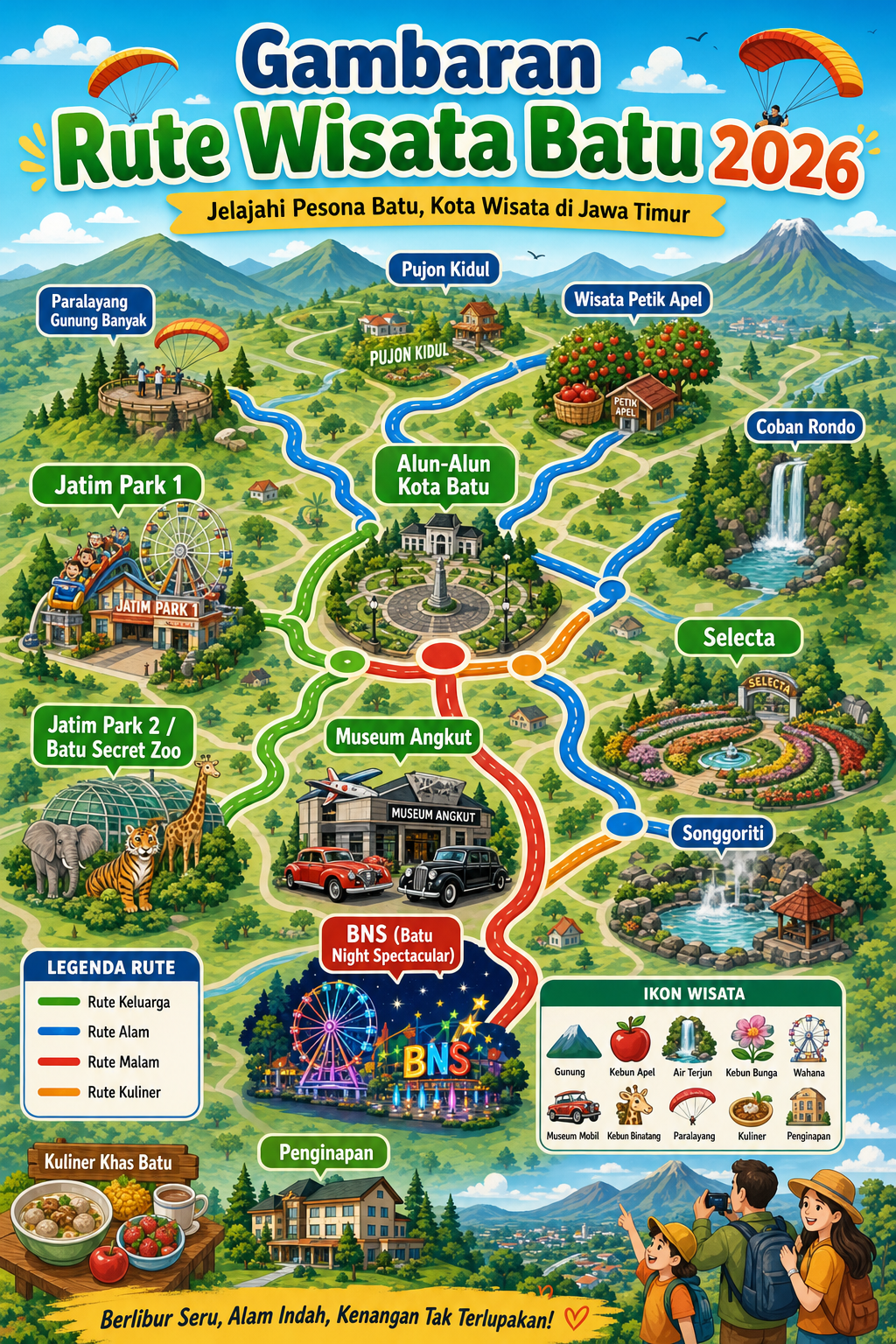 Gambaran Rute Wisata Batu 2026 - batu