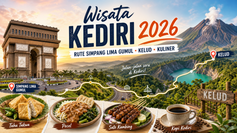 kediri - Wisata Kediri 2026: Rute Simpang Lima Gumul hingga Kelud dan Kuliner
