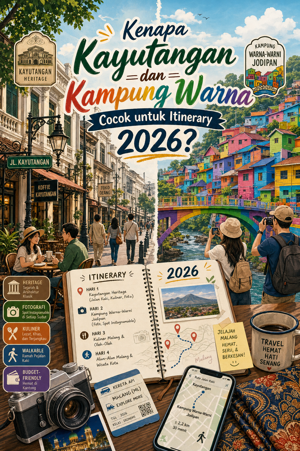 Kenapa Kayutangan dan Kampung Warna Cocok untuk Itinerary 2026? - malang