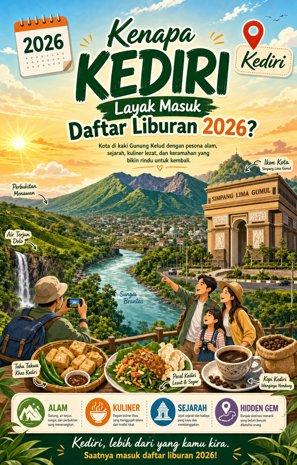 Kenapa Kediri Layak Masuk Daftar Liburan 2026? - kediri
