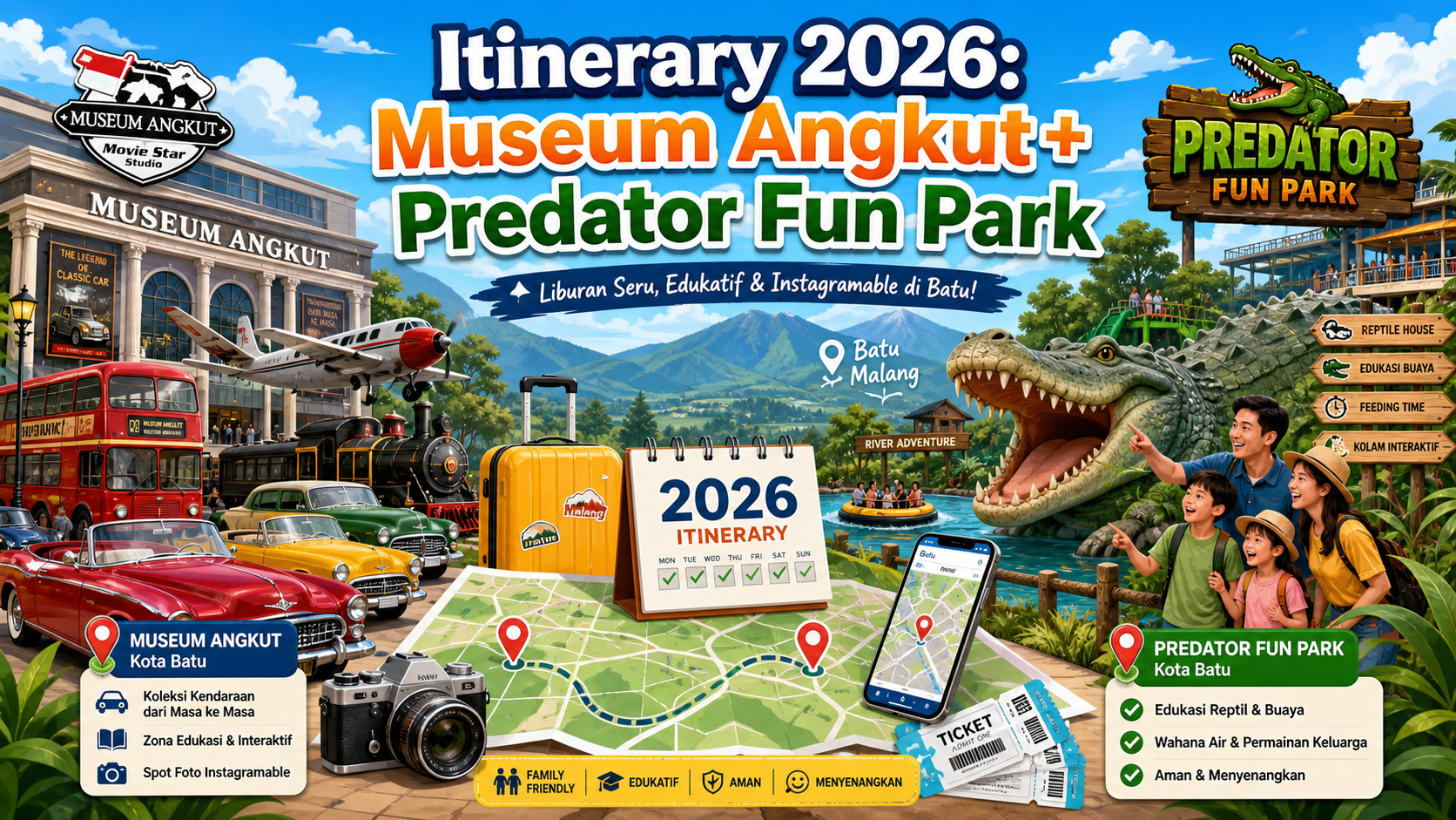 Kenapa Museum Angkut dan Predator Fun Park Cocok untuk Itinerary 2026? - batu