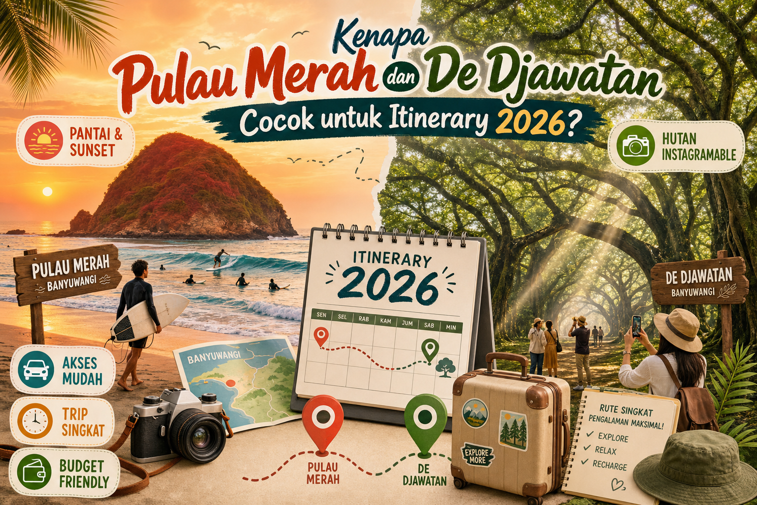 Kenapa Pulau Merah dan De Djawatan Cocok untuk Itinerary 2026? - banyuwangi