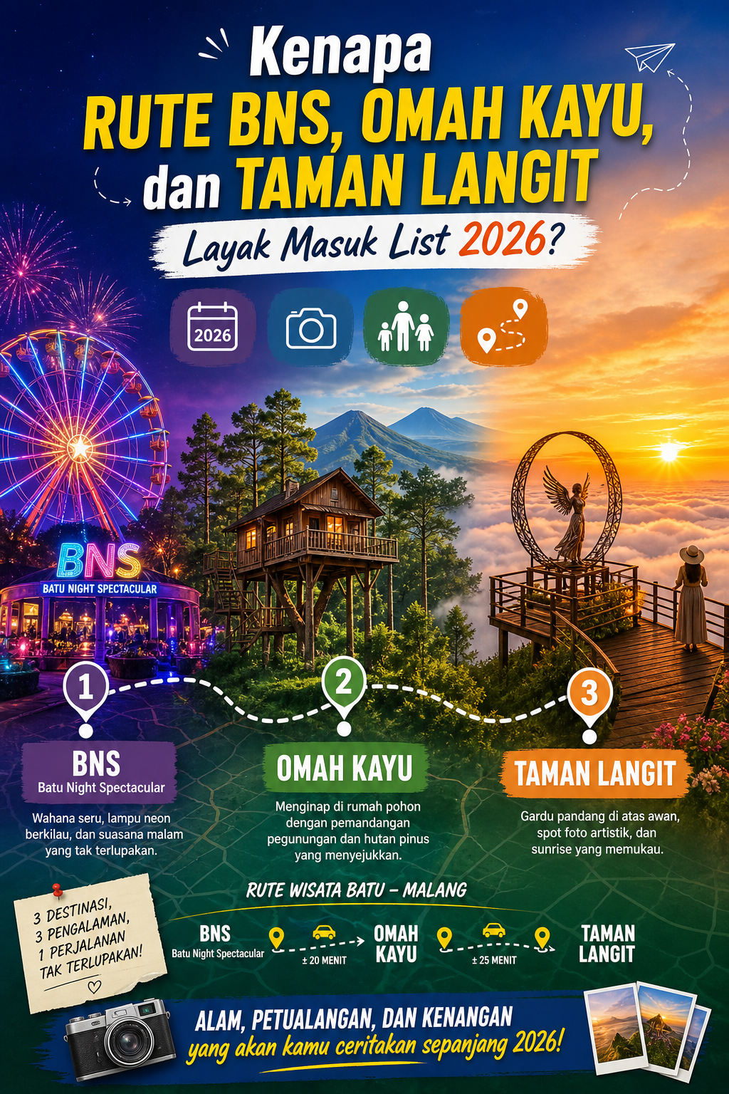 Kenapa Rute BNS, Omah Kayu, dan Taman Langit Layak Masuk List 2026? - batu