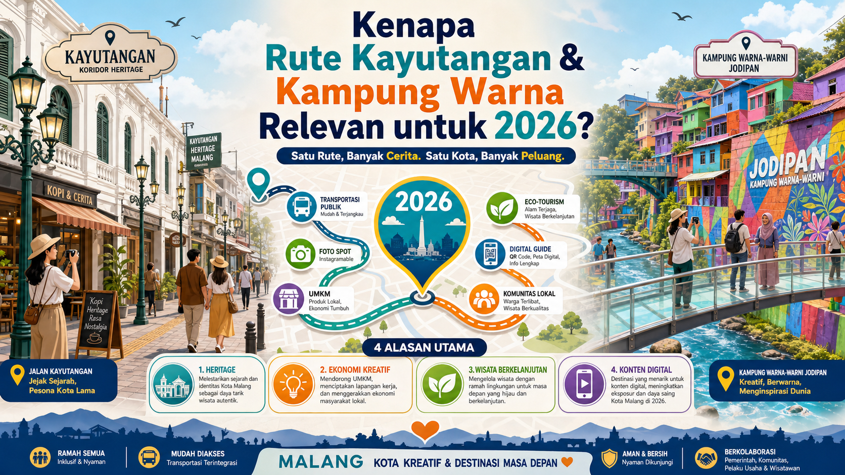 Kenapa Rute Kayutangan dan Kampung Warna Relevan untuk 2026? - malang
