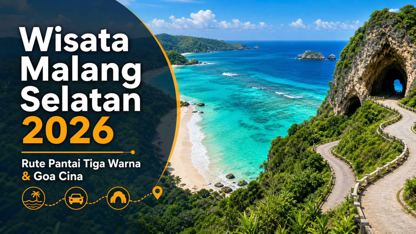 malang - Wisata Malang Selatan 2026: Rute Pantai Tiga Warna dan Goa Cina