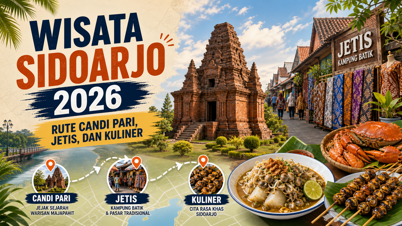 sidoarjo - Wisata Sidoarjo 2026: Rute Candi Pari, Jetis, dan Kuliner
