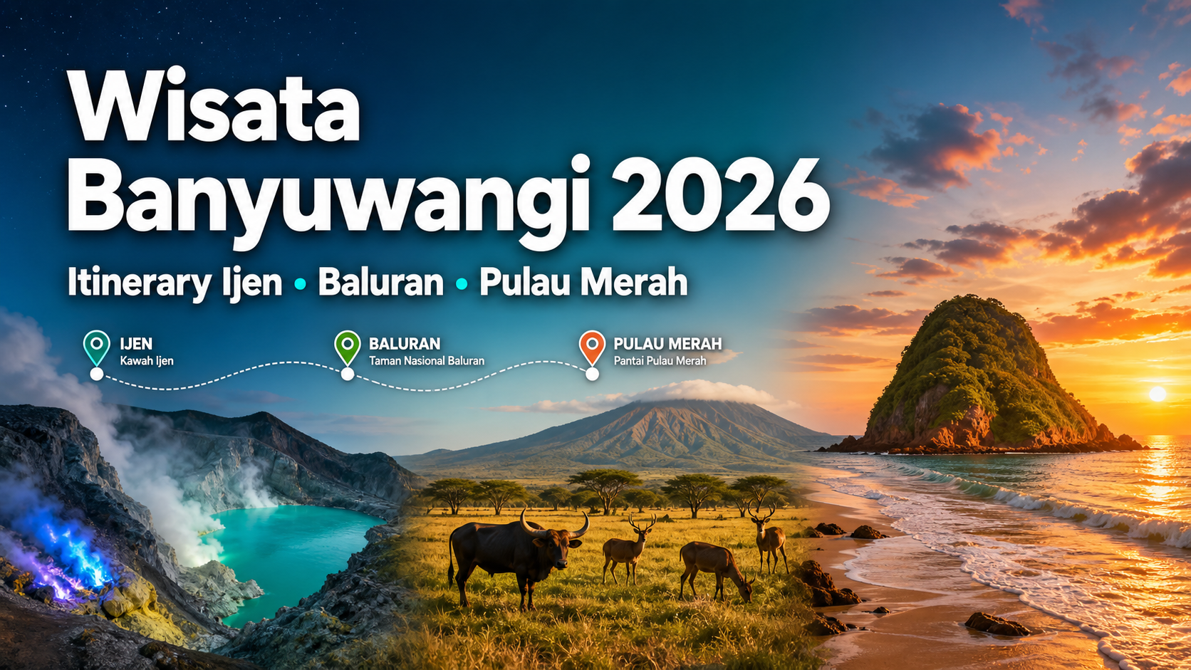 banyuwangi - Wisata Banyuwangi 2026: Itinerary Ijen, Baluran, Pulau Merah