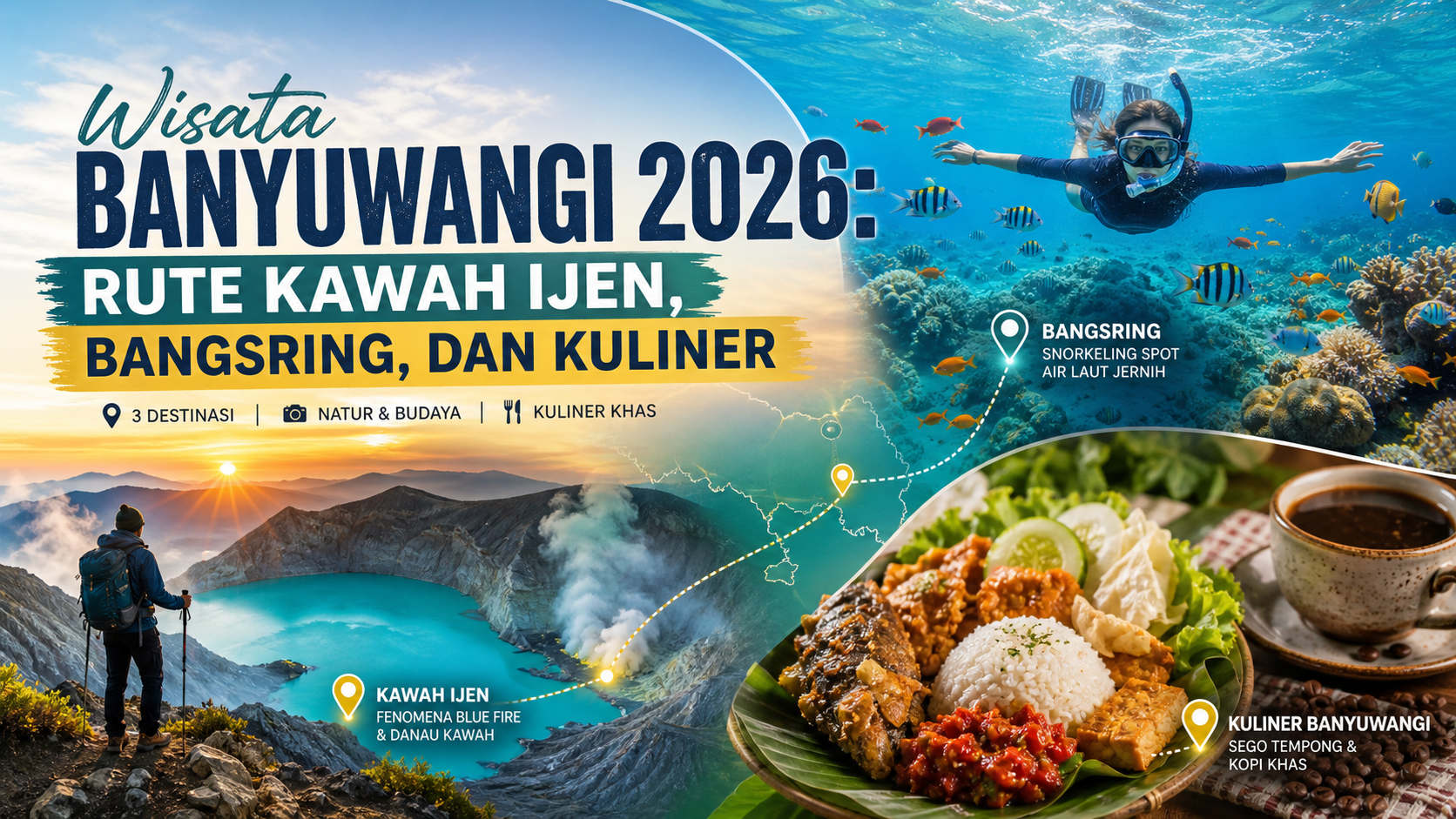 banyuwangi - Wisata Banyuwangi 2026: Rute Kawah Ijen, Bangsring, dan Kuliner
