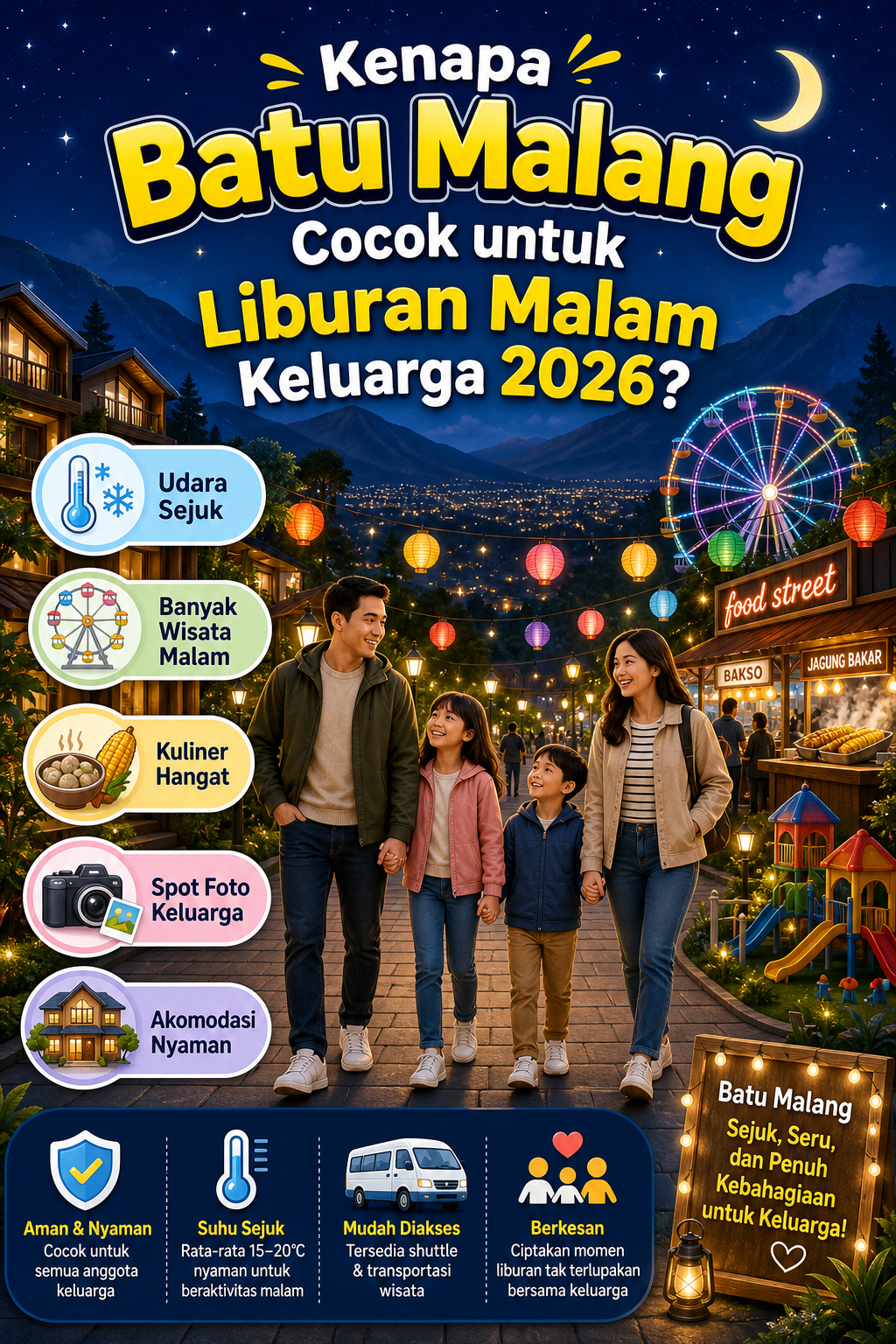 Kenapa Batu Malang Cocok untuk Liburan Malam Keluarga 2026? - batu