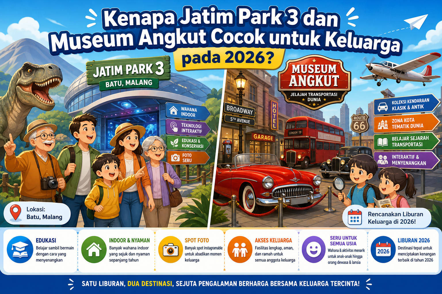 Kenapa Jatim Park 3 dan Museum Angkut Cocok untuk Keluarga pada 2026? - batu