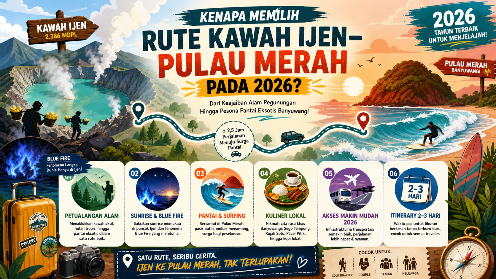Kenapa Memilih Rute Kawah Ijen-Pulau Merah pada 2026? - banyuwangi