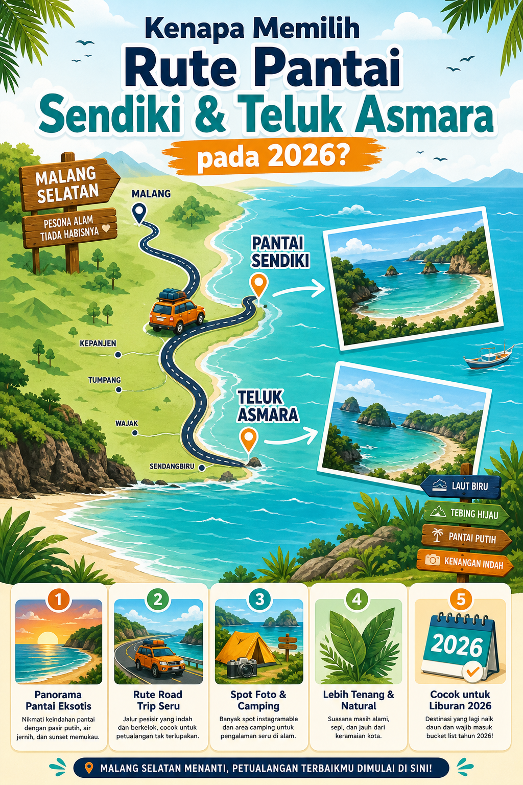 Kenapa Memilih Rute Pantai Sendiki dan Teluk Asmara pada 2026? - malang