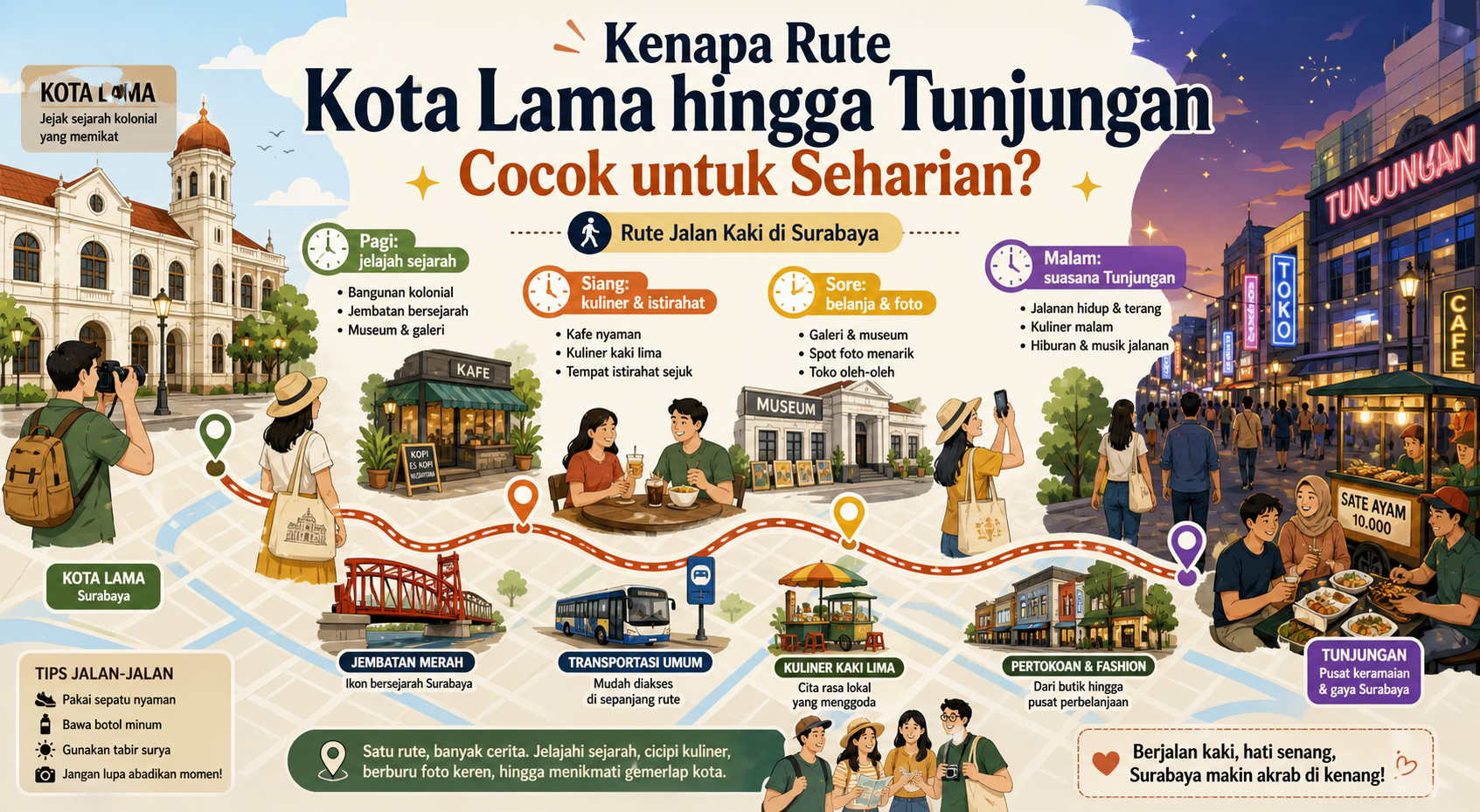 Kenapa Rute Kota Lama hingga Tunjungan Cocok untuk Seharian? - surabaya