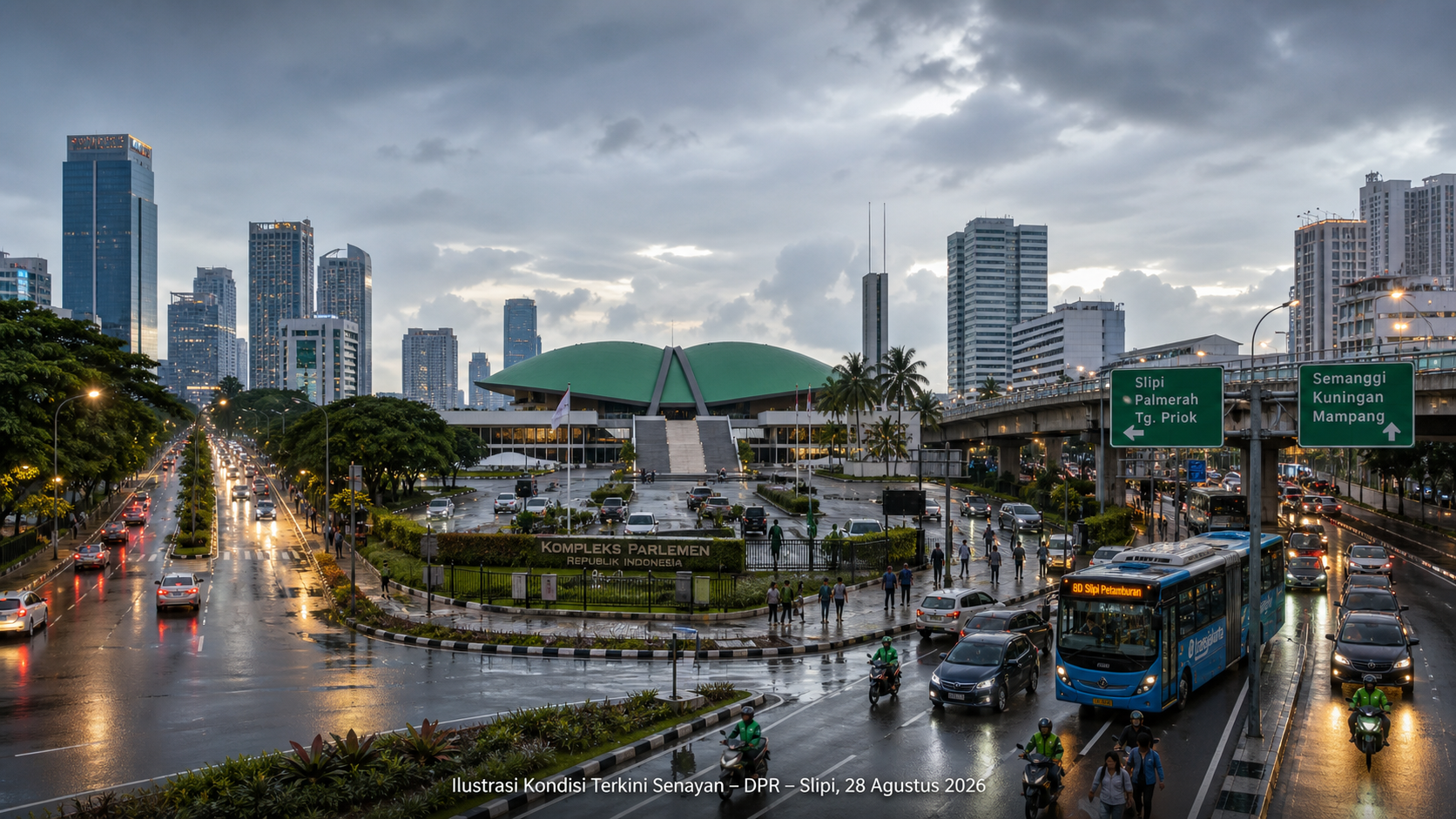 Kondisi Terkini Senayan, DPR, dan Slipi pada 28 Agustus 2026 - senayan