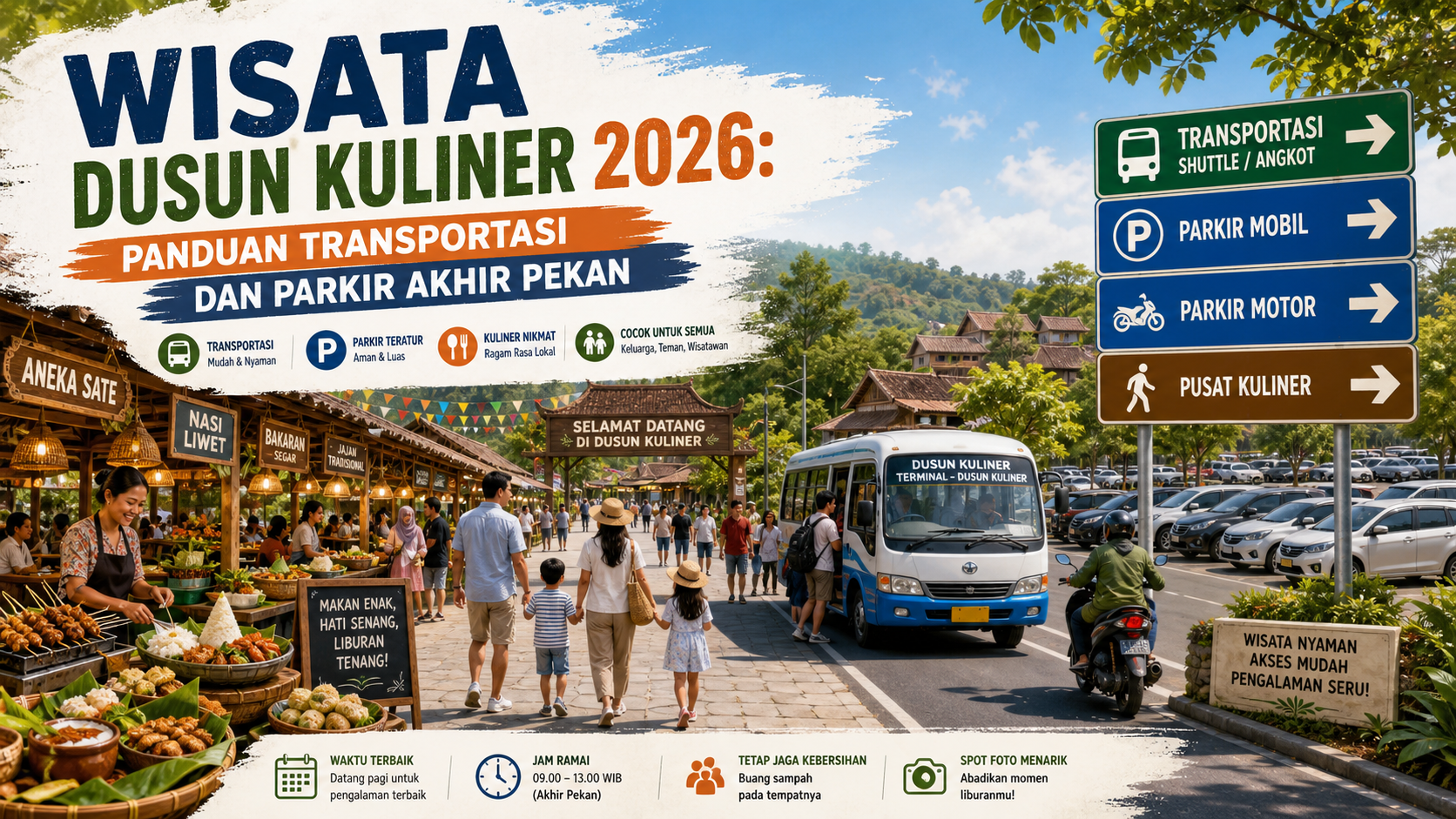 kuliner - Wisata Dusun Kuliner 2026: Panduan Transportasi dan Parkir Akhir Pekan