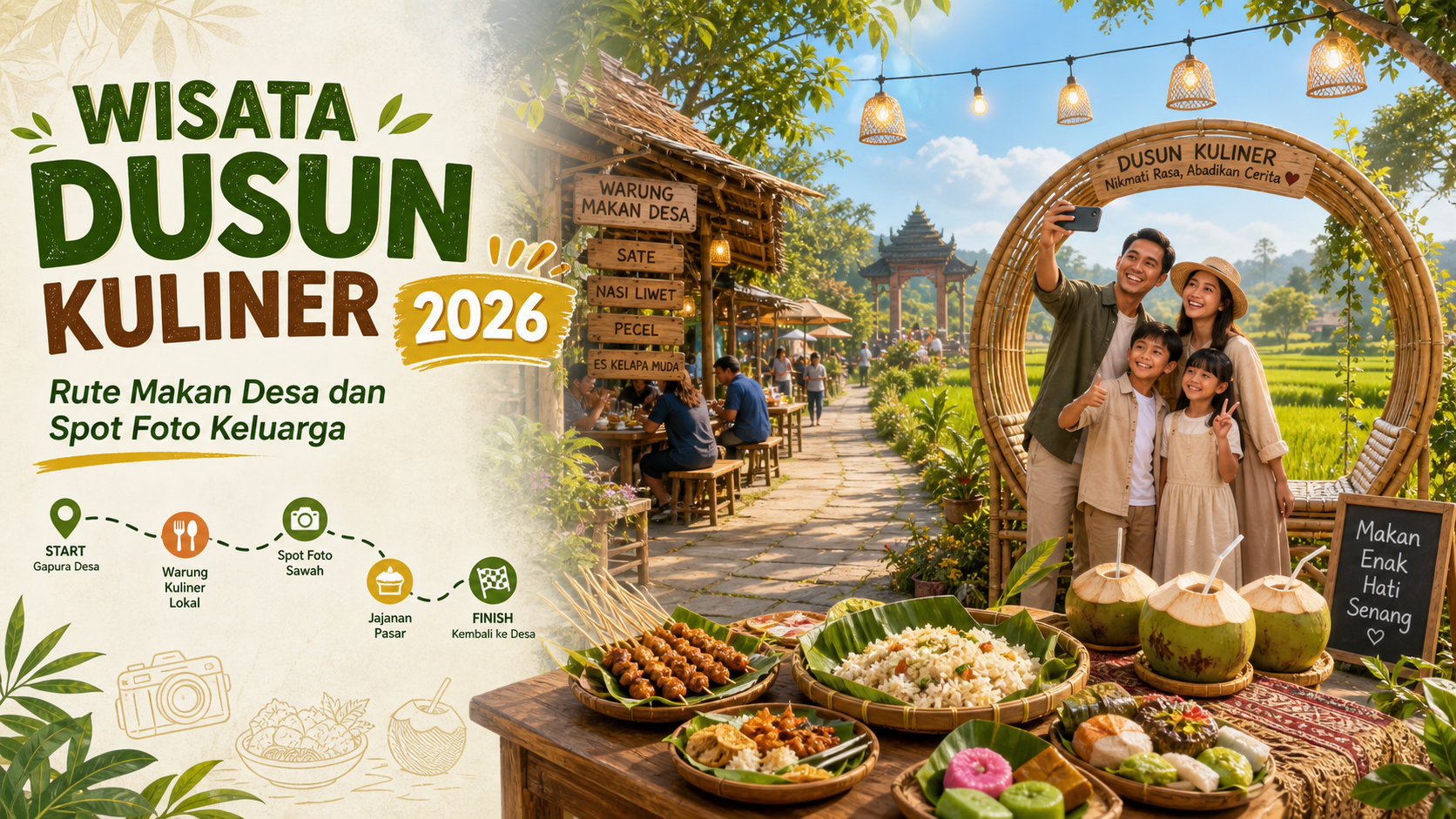kuliner - Wisata Dusun Kuliner 2026: Rute Makan Desa dan Spot Foto Keluarga