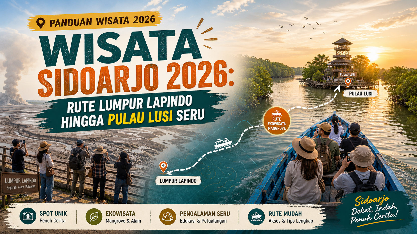 sidoarjo - Wisata Sidoarjo 2026: Rute Lumpur Lapindo hingga Pulau Lusi Seru