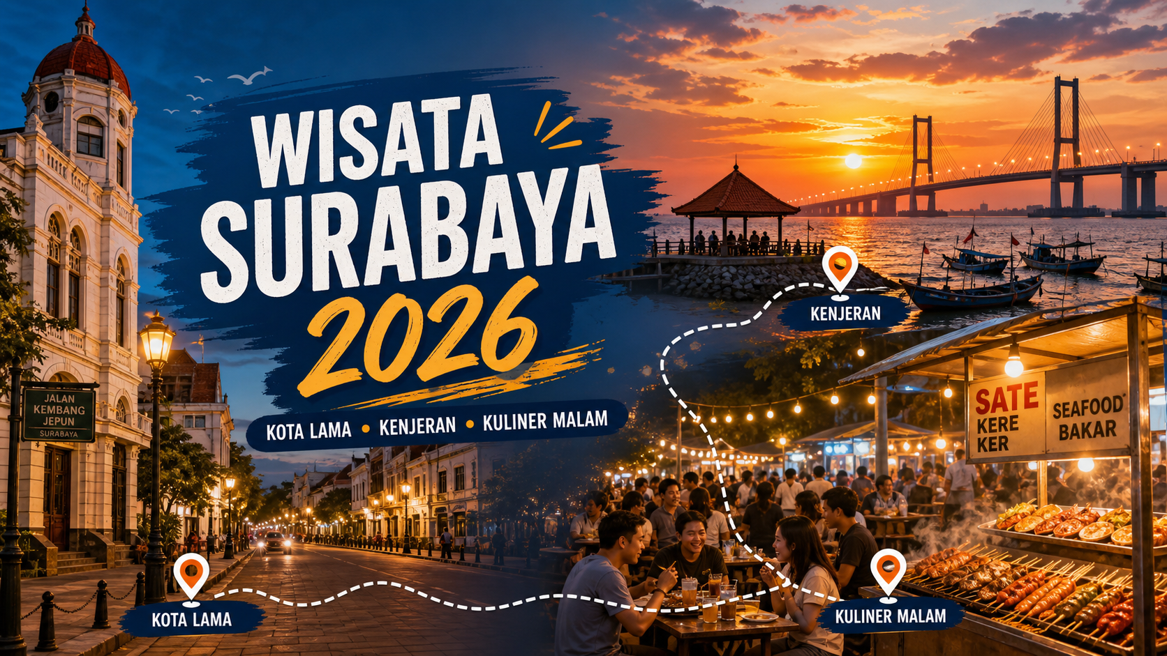 surabaya - Wisata Surabaya 2026: Rute Kota Lama, Kenjeran, dan Kuliner Malam