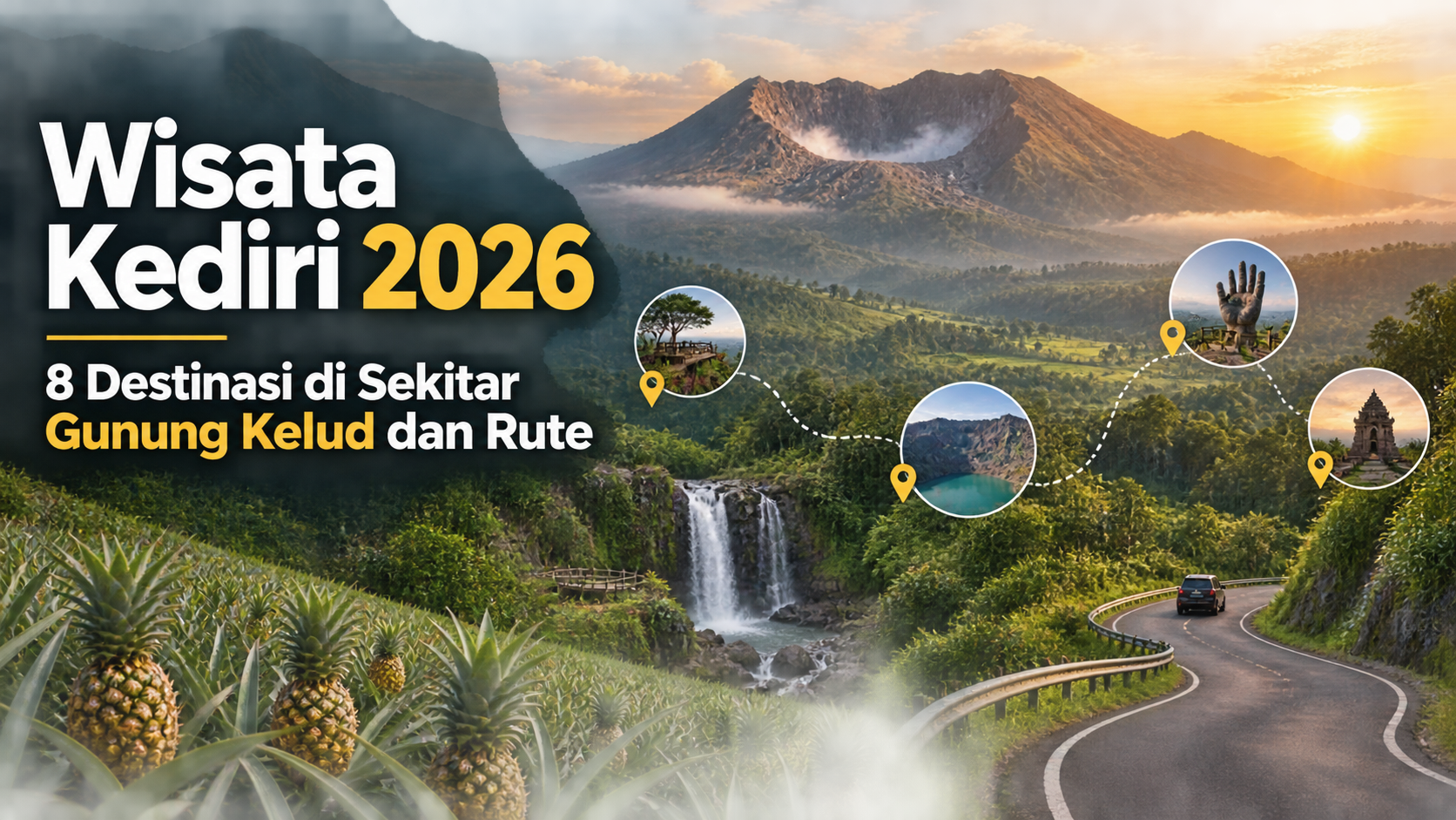 kediri - Wisata Kediri 2026: 8 Destinasi di Sekitar Gunung Kelud dan Rute