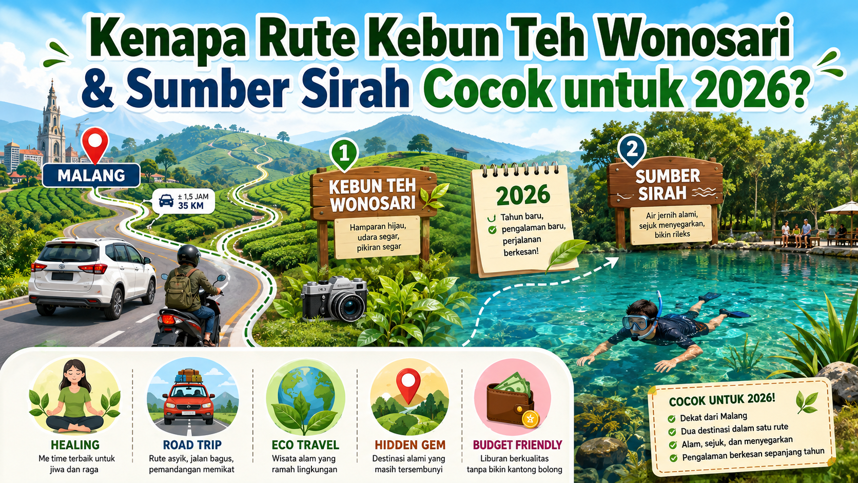 Kenapa Rute Kebun Teh Wonosari dan Sumber Sirah Cocok untuk 2026? - malang
