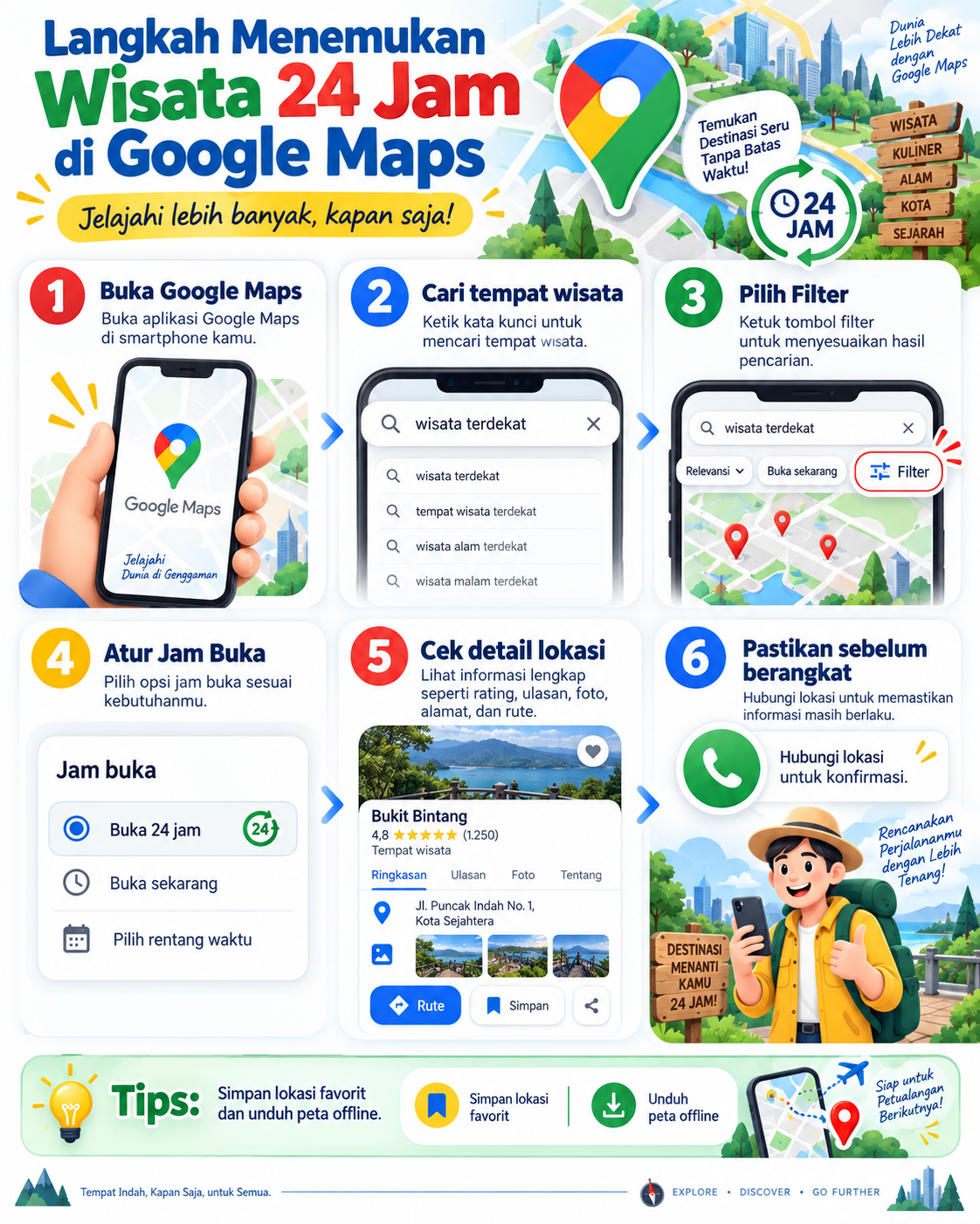 Langkah Menemukan Wisata 24 Jam di Google Maps - wisata