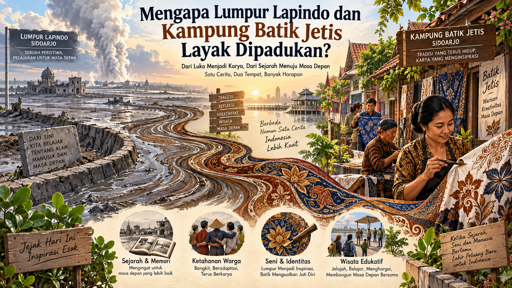 Mengapa Lumpur Lapindo dan Kampung Batik Jetis Layak Dipadukan? - sidoarjo