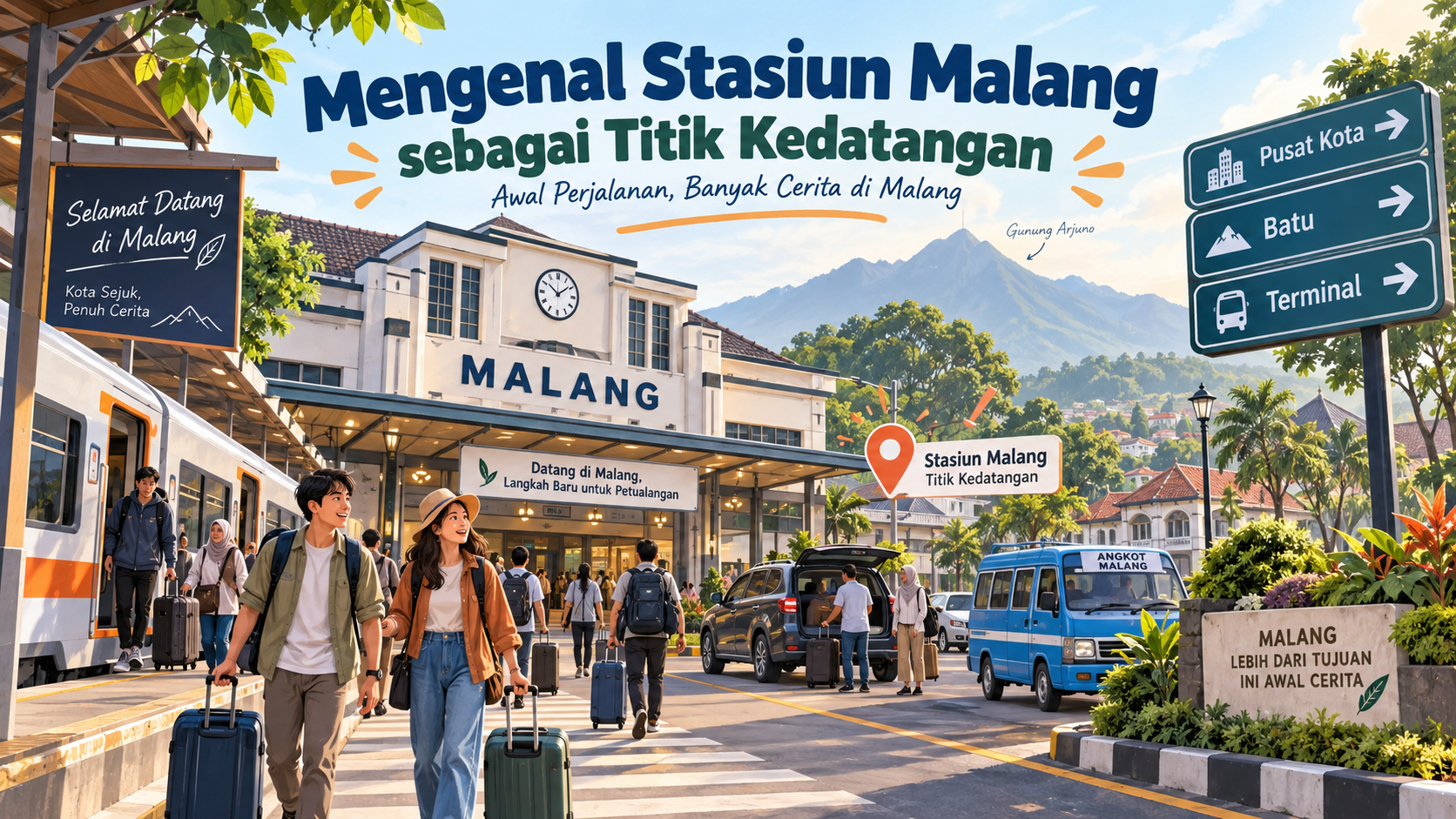 Mengenal Stasiun Malang sebagai Titik Kedatangan - batu