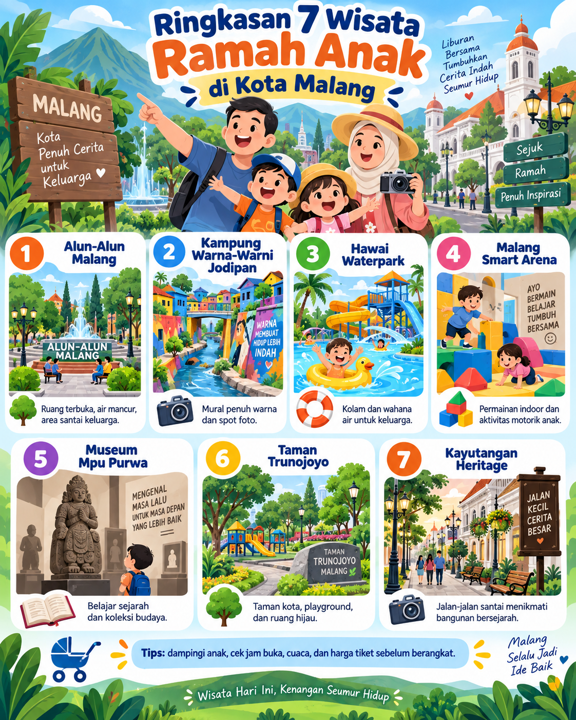 Ringkasan 7 Wisata Ramah Anak di Kota Malang - malang