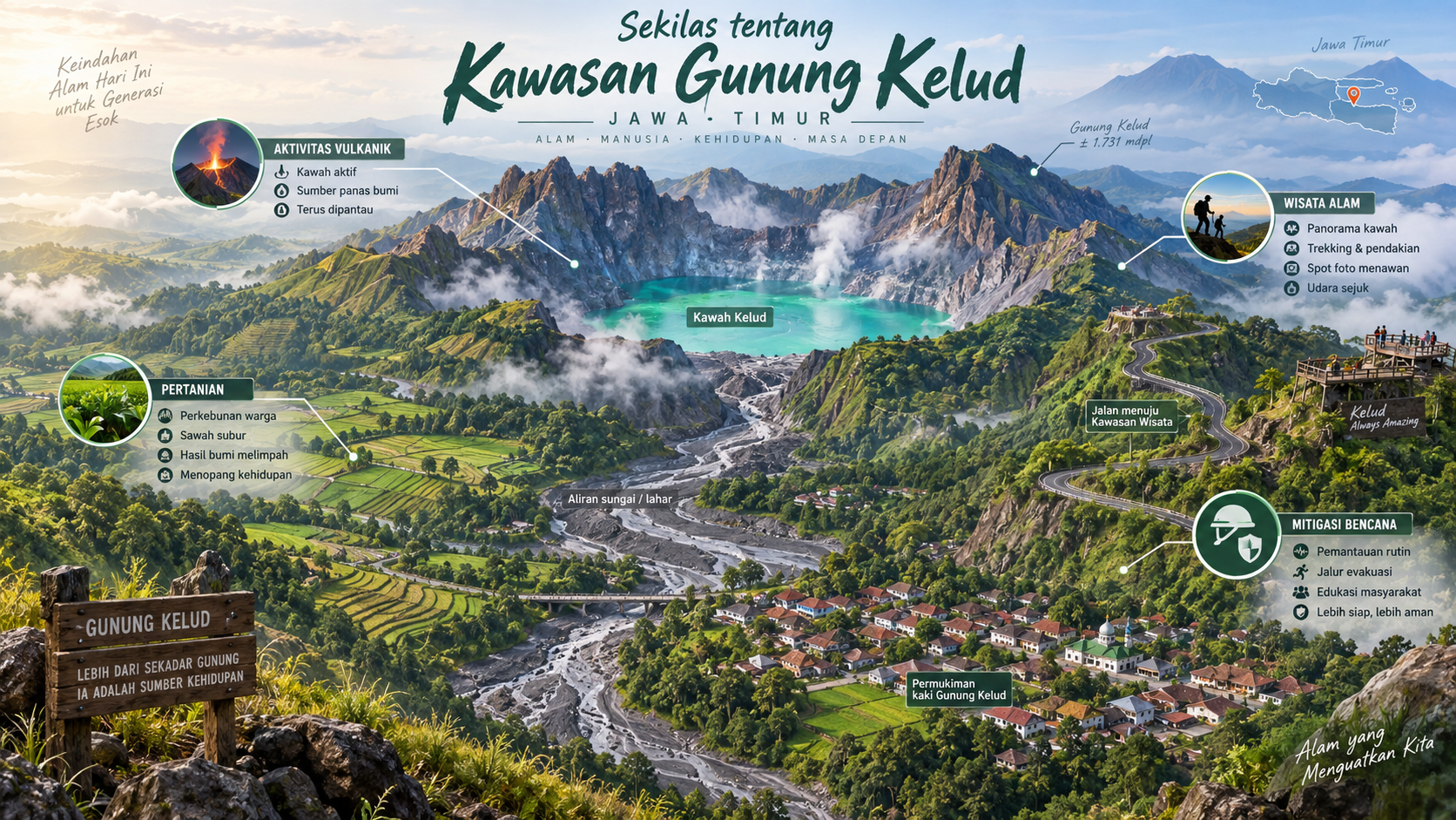 Sekilas tentang kawasan Gunung Kelud - kediri