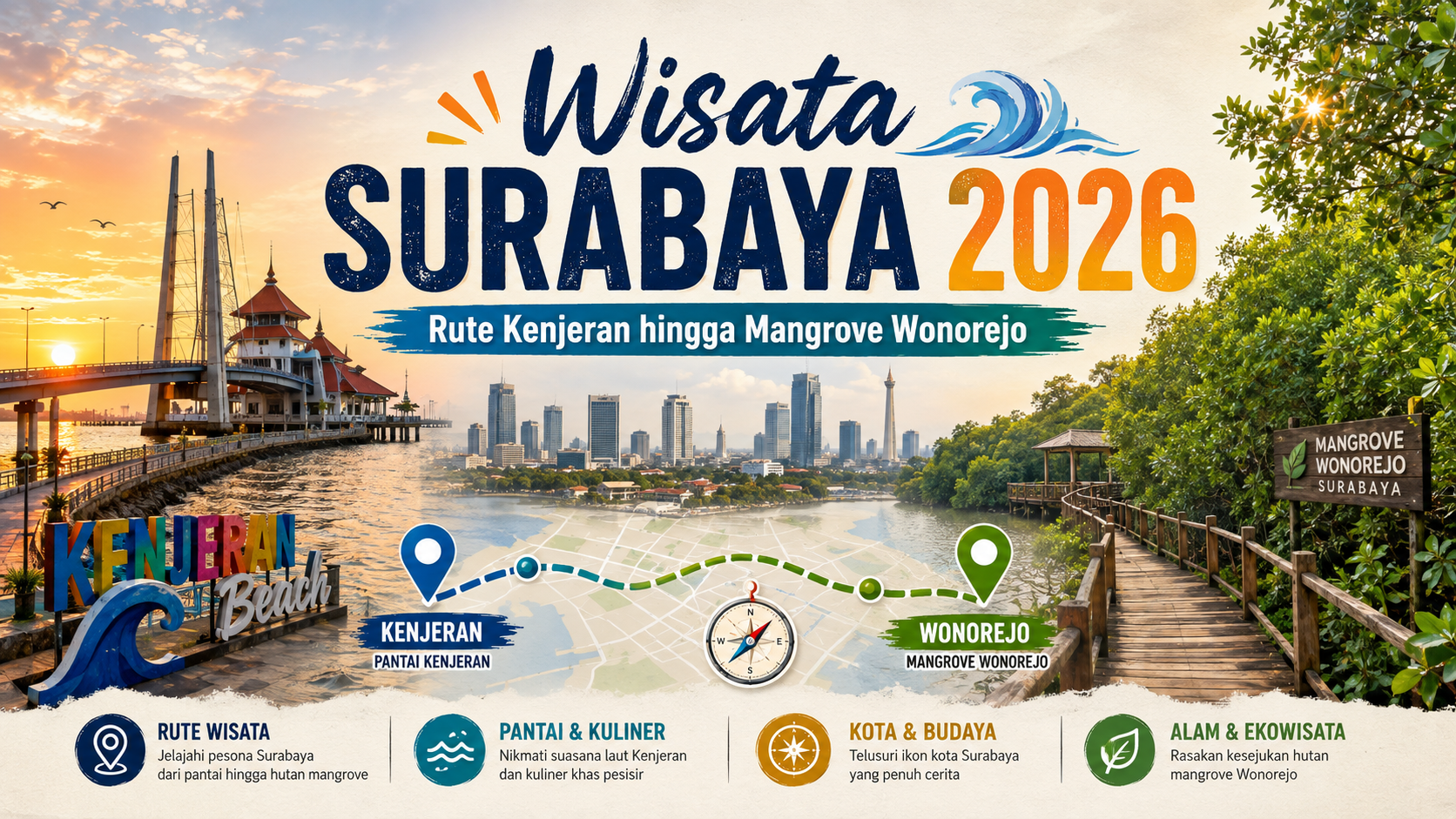 surabaya - Wisata Surabaya 2026: Rute Kenjeran hingga Mangrove Wonorejo