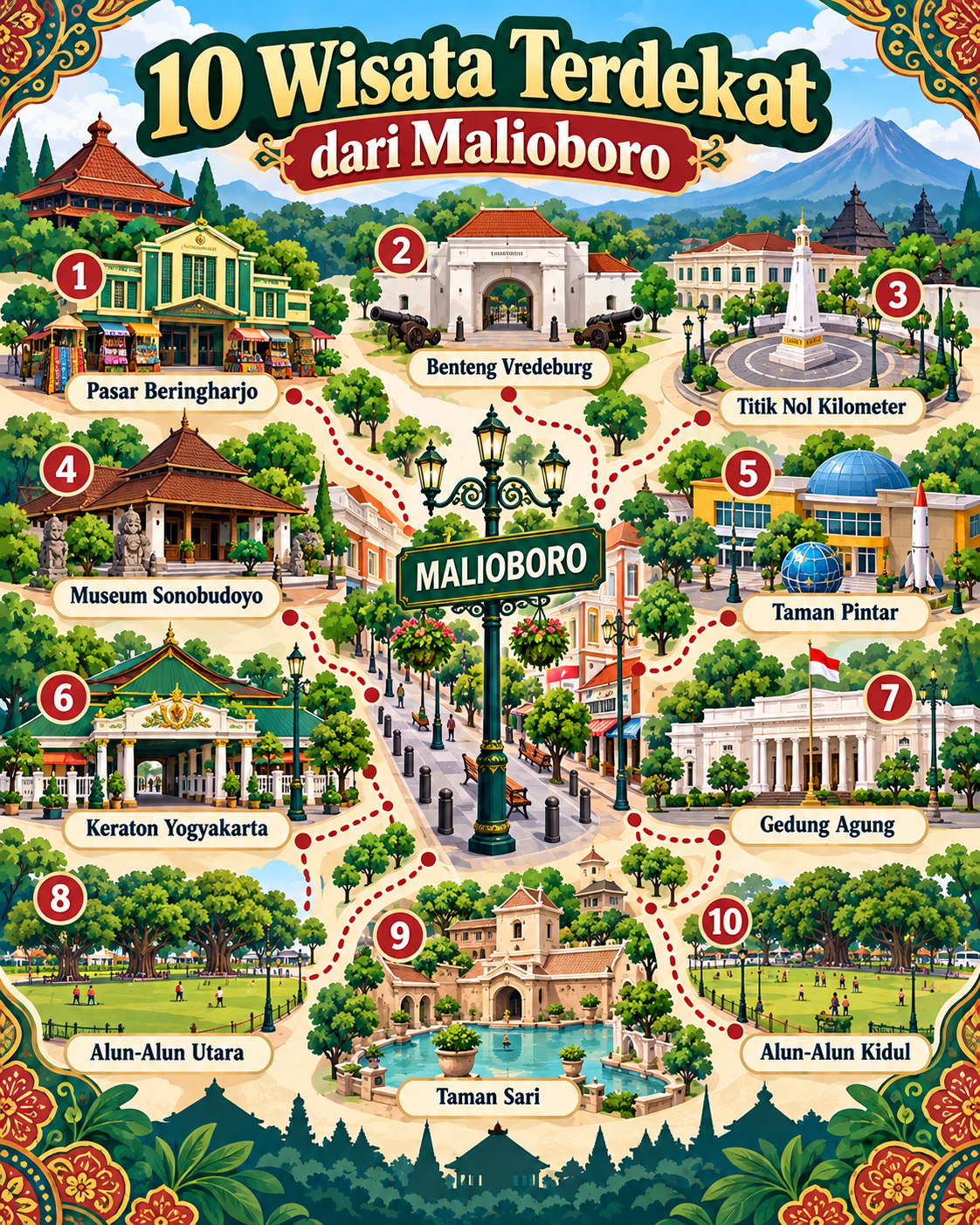Daftar 10 Wisata Terdekat dari Malioboro - malioboro