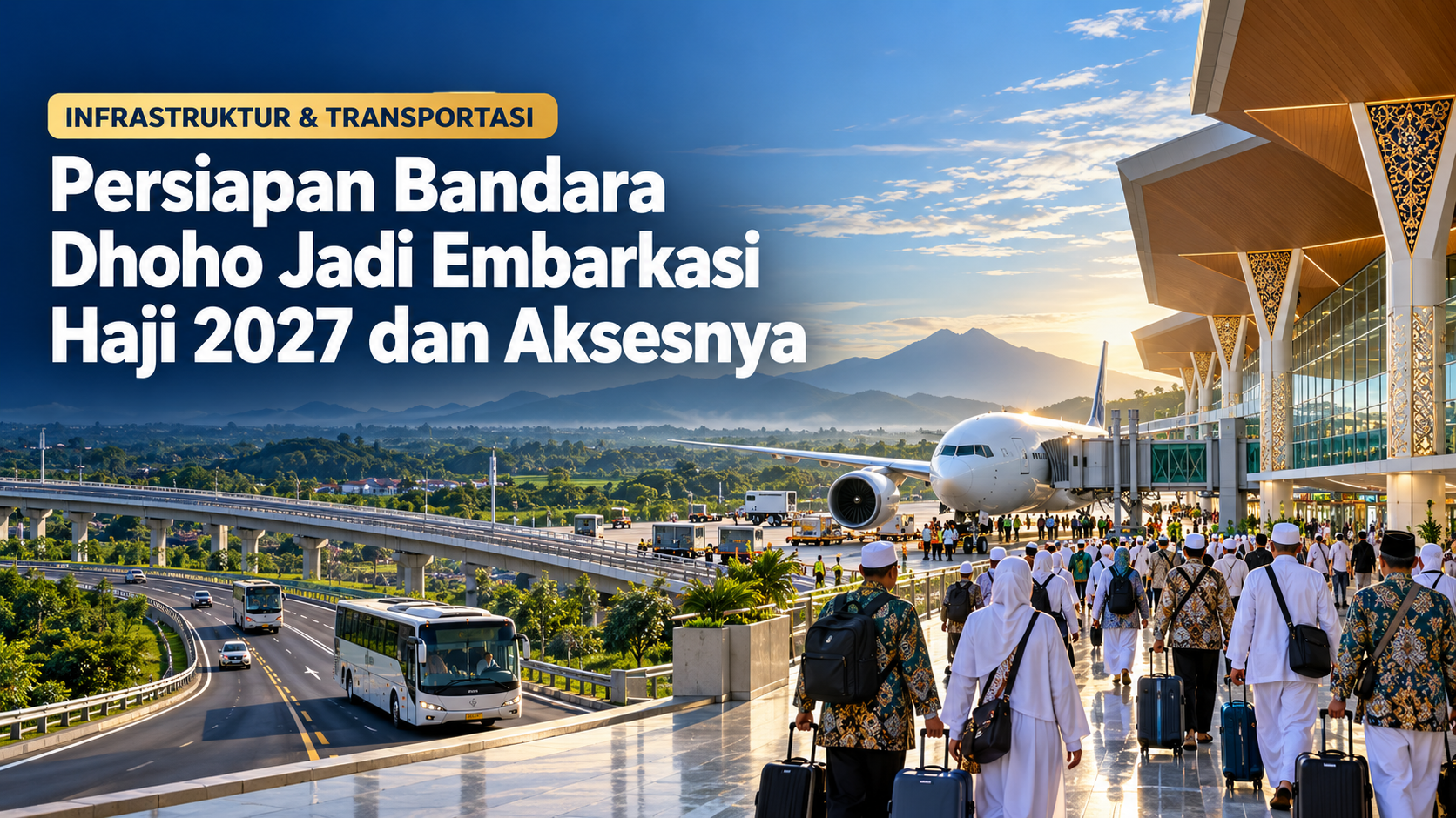 dhoho - Persiapan Bandara Dhoho Jadi Embarkasi Haji 2027 dan Aksesnya