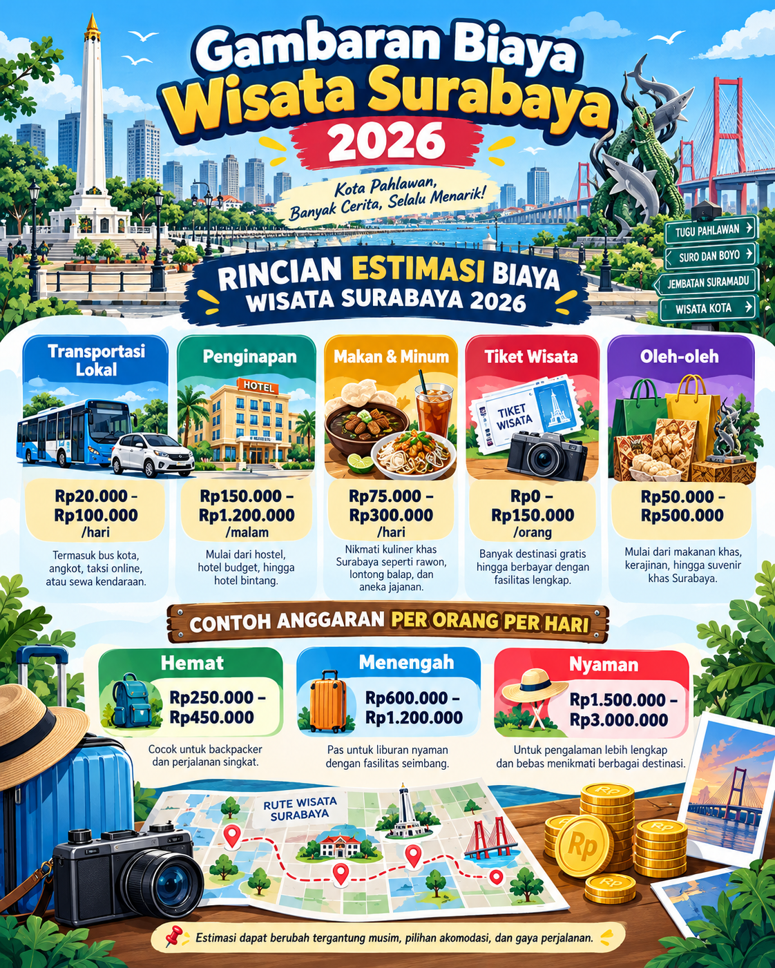 Gambaran Biaya Wisata Surabaya 2026 - surabaya