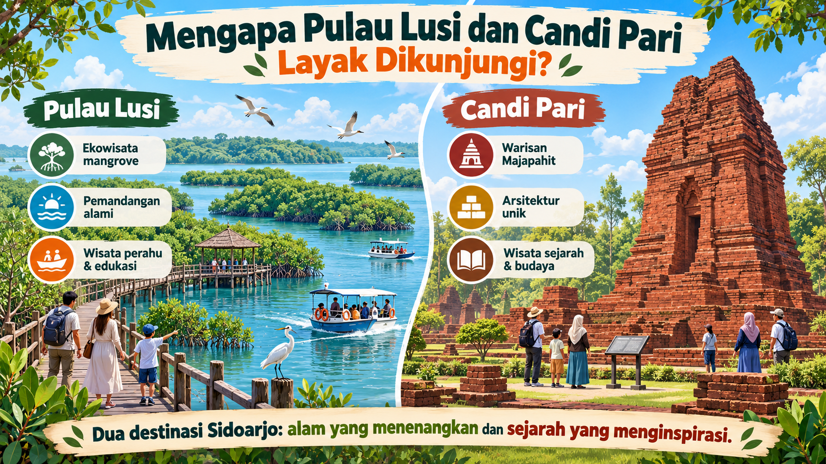 Mengapa Pulau Lusi dan Candi Pari Layak Dikunjungi? - sidoarjo