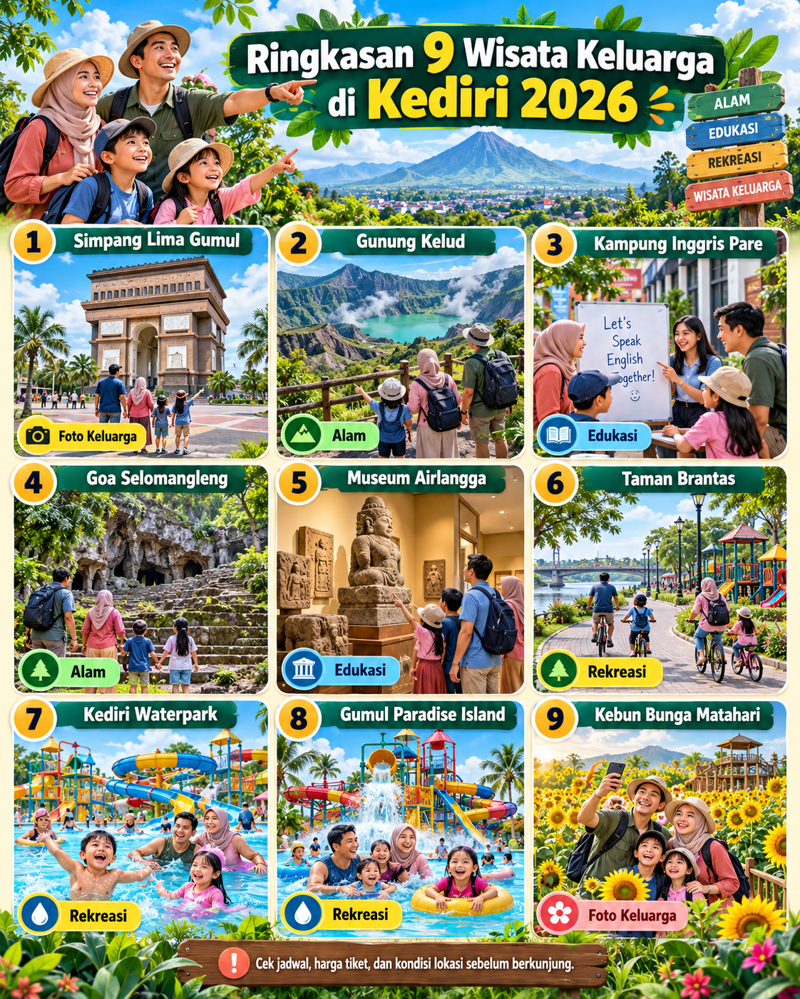 Ringkasan 9 Wisata Keluarga di Kediri 2026 - kediri